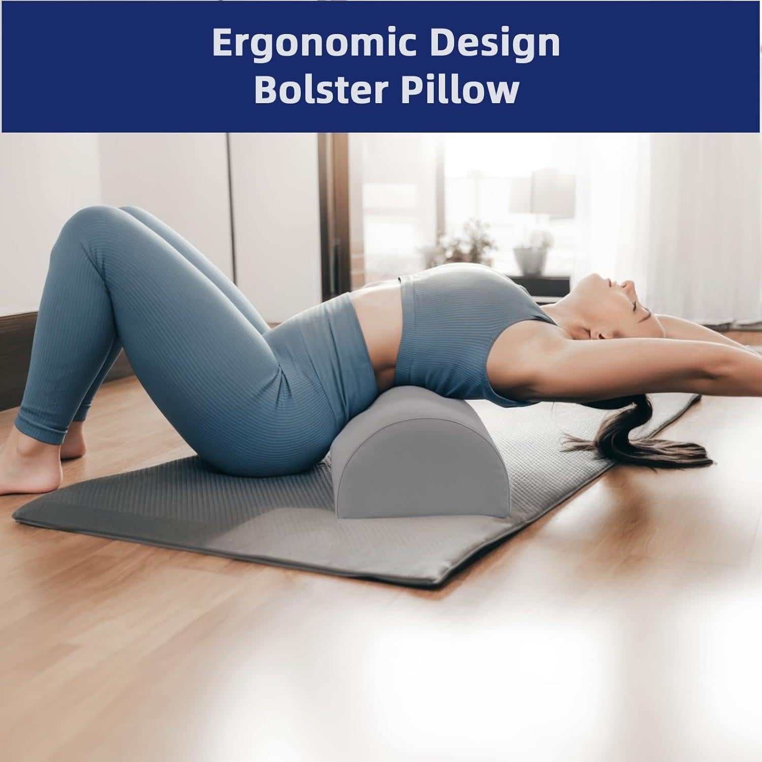 Almohada de Soporte para Rodilla Ruizman - Espuma Viscoelástica con Funda Refrigerante