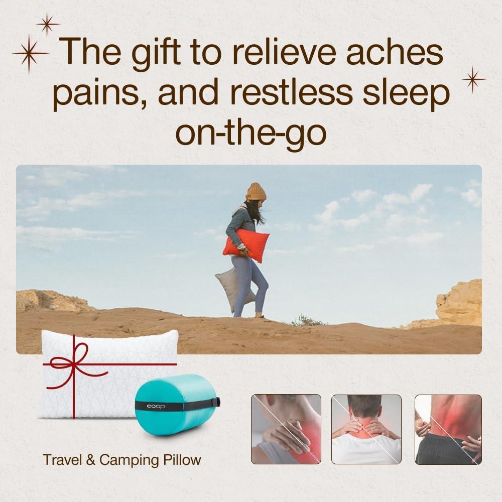 Almohada de Viaje Ajustable Coop Home Goods Gris 48x33 cm