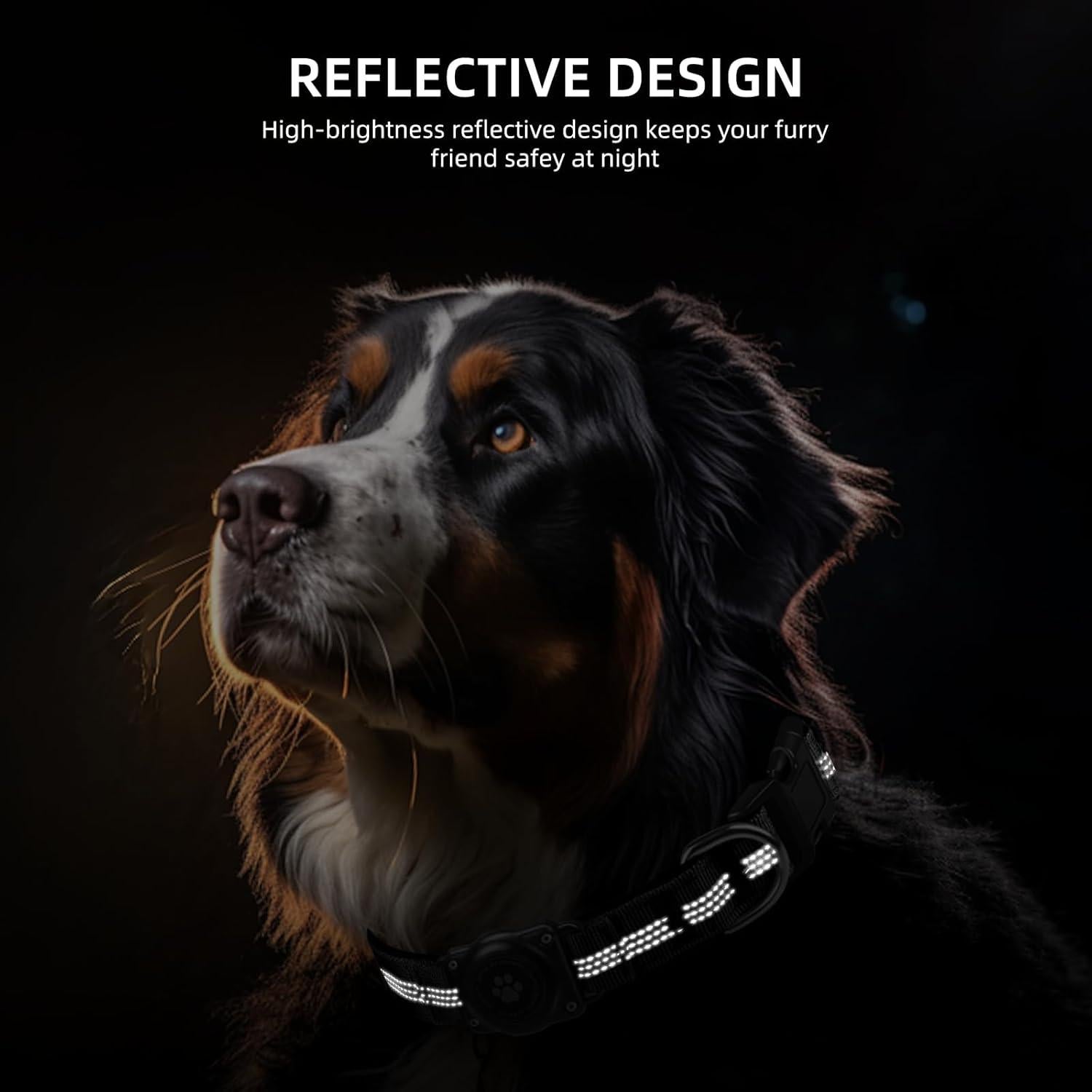 Collar para Perro Furrigo con AirTag Integrado Negro XS