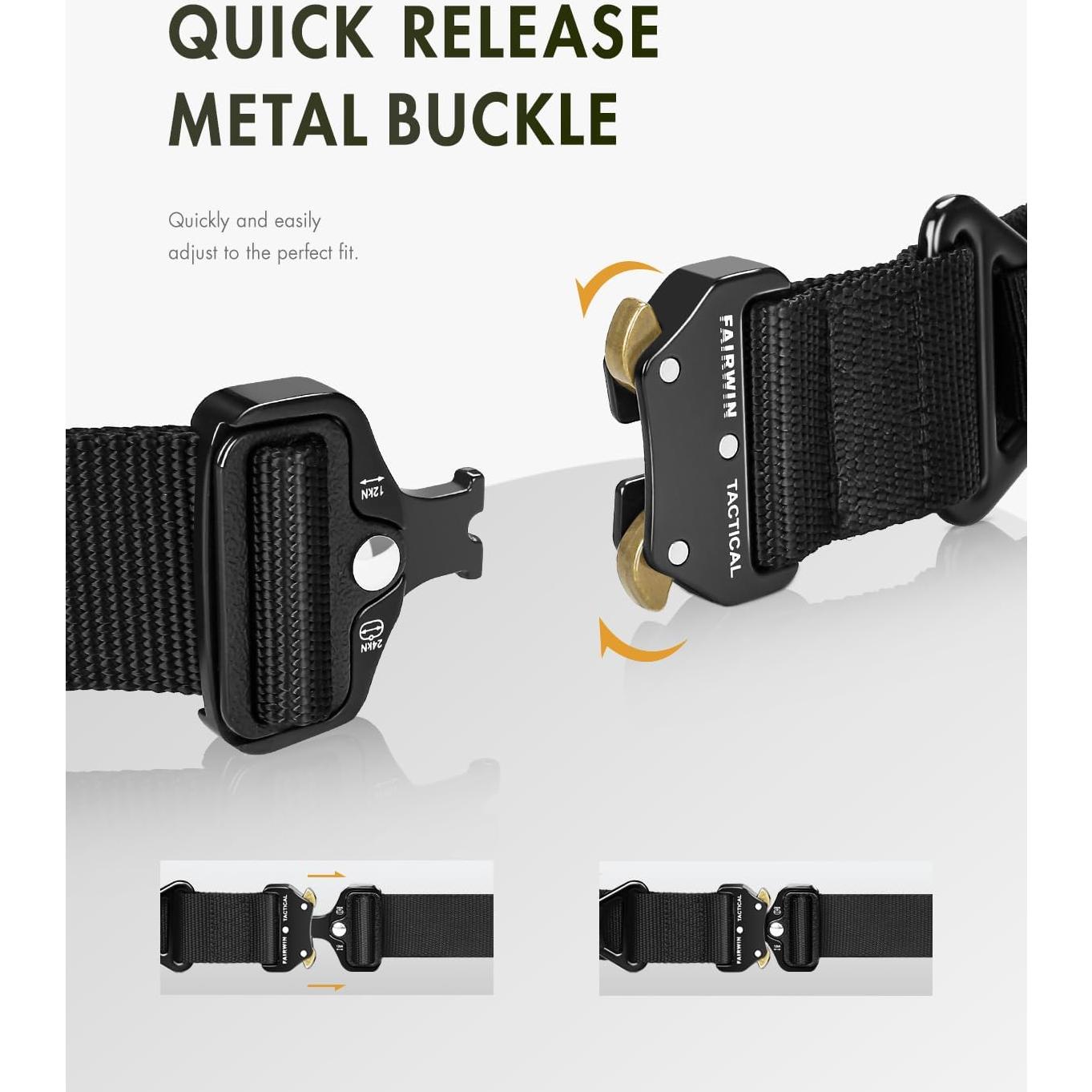 Cinturón Táctico Fairwin 1.5" Nylon Utilitario Hombre