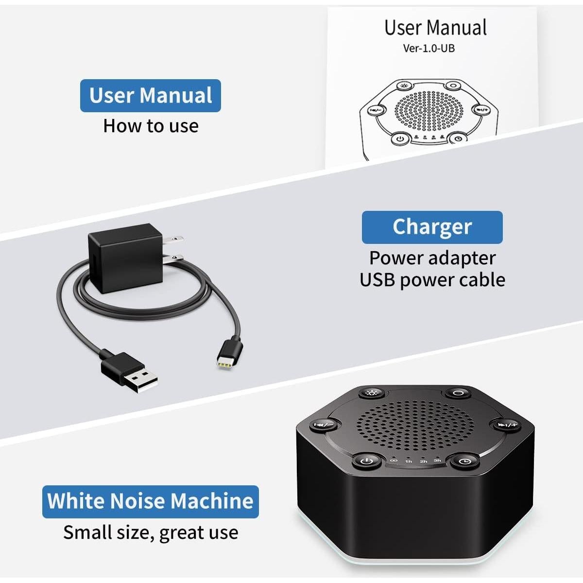 Máquina de Sonido Blanco WowSleep WWN-UB1 con 30 Sonidos