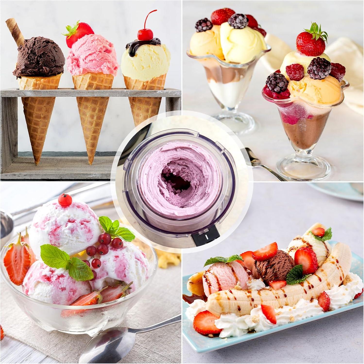 Creami Pint Containers Replacement for Ninja Creami Pints and Lids - 4 Pack 24oz Creamy Icecream Cups Compatible with Ninja NC500 & NC501 Series Deluxe 11-in-1 Ice Cream Maker, Dishwasher Safe