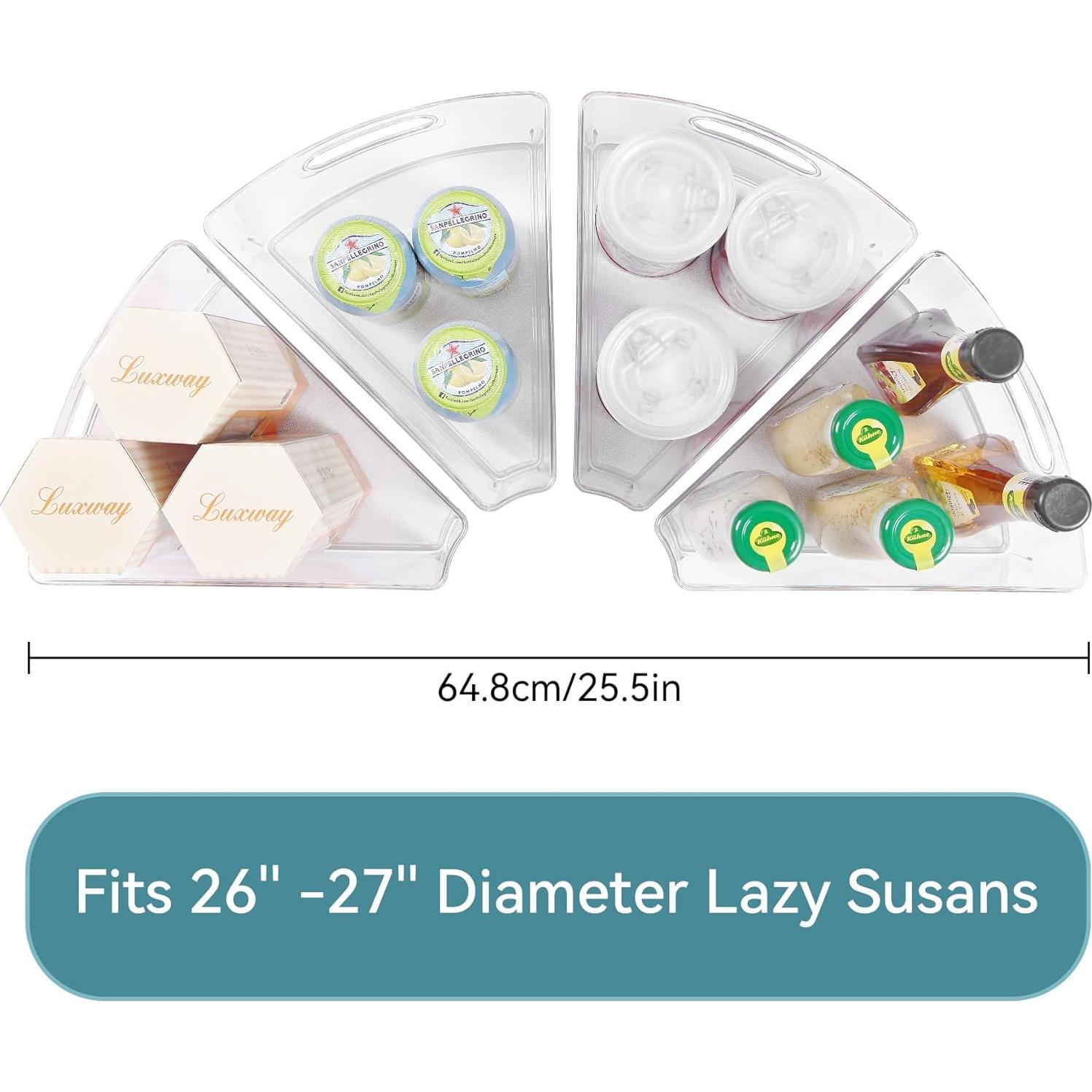 Conjunto de Organizadores Oubonun Lazy Susan 4 Piezas 25.9x23.9 cm