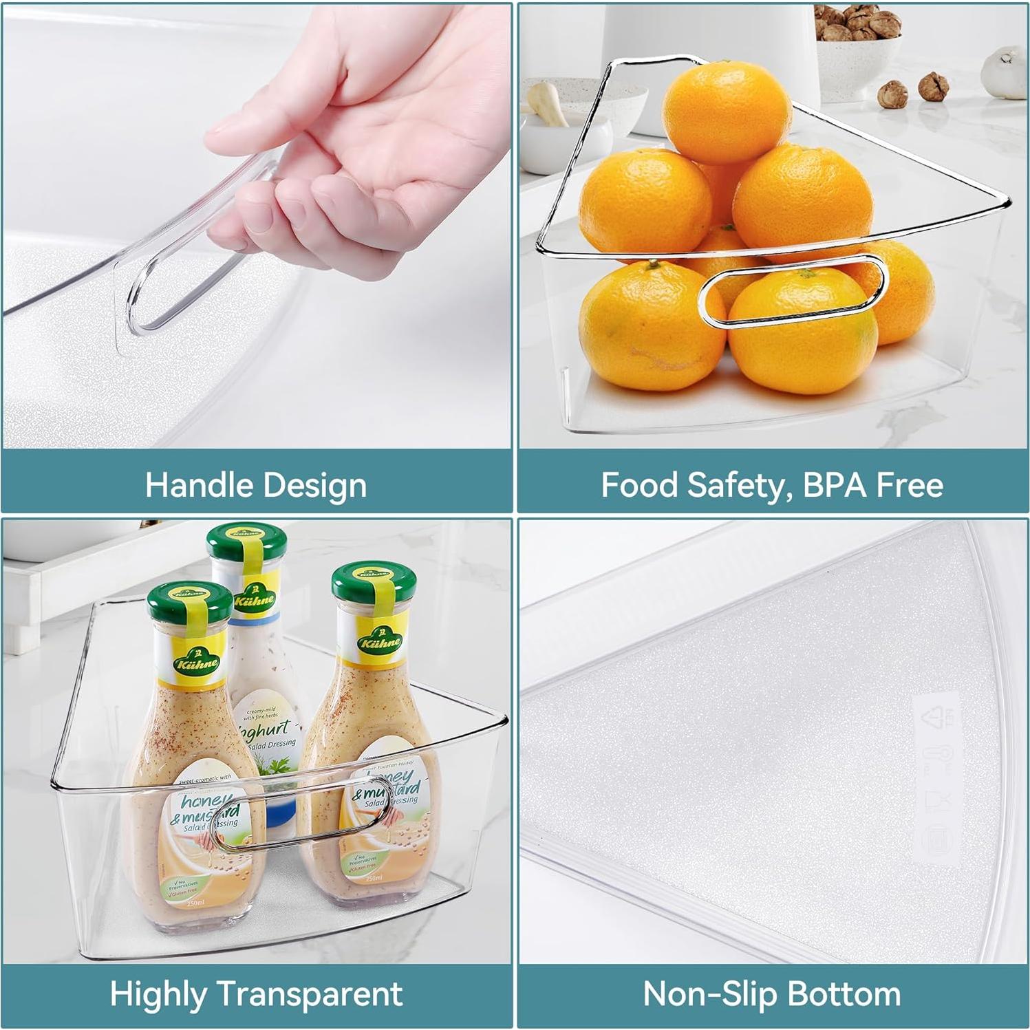 Conjunto de Organizadores Oubonun Lazy Susan 4 Piezas 25.9x23.9 cm