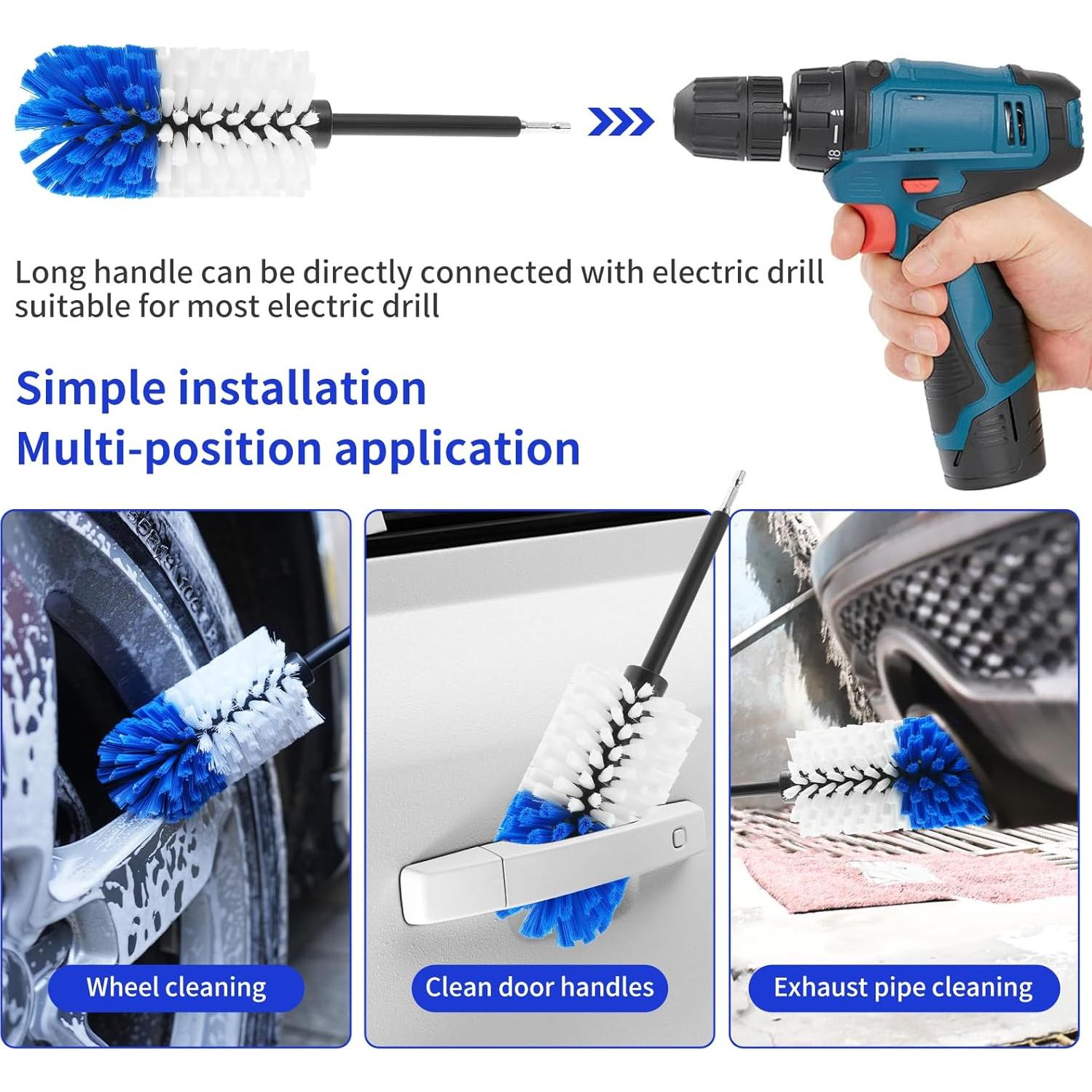 Kit de Cepillos de Limpieza de Ruedas ETOUPA - 3 Unidades