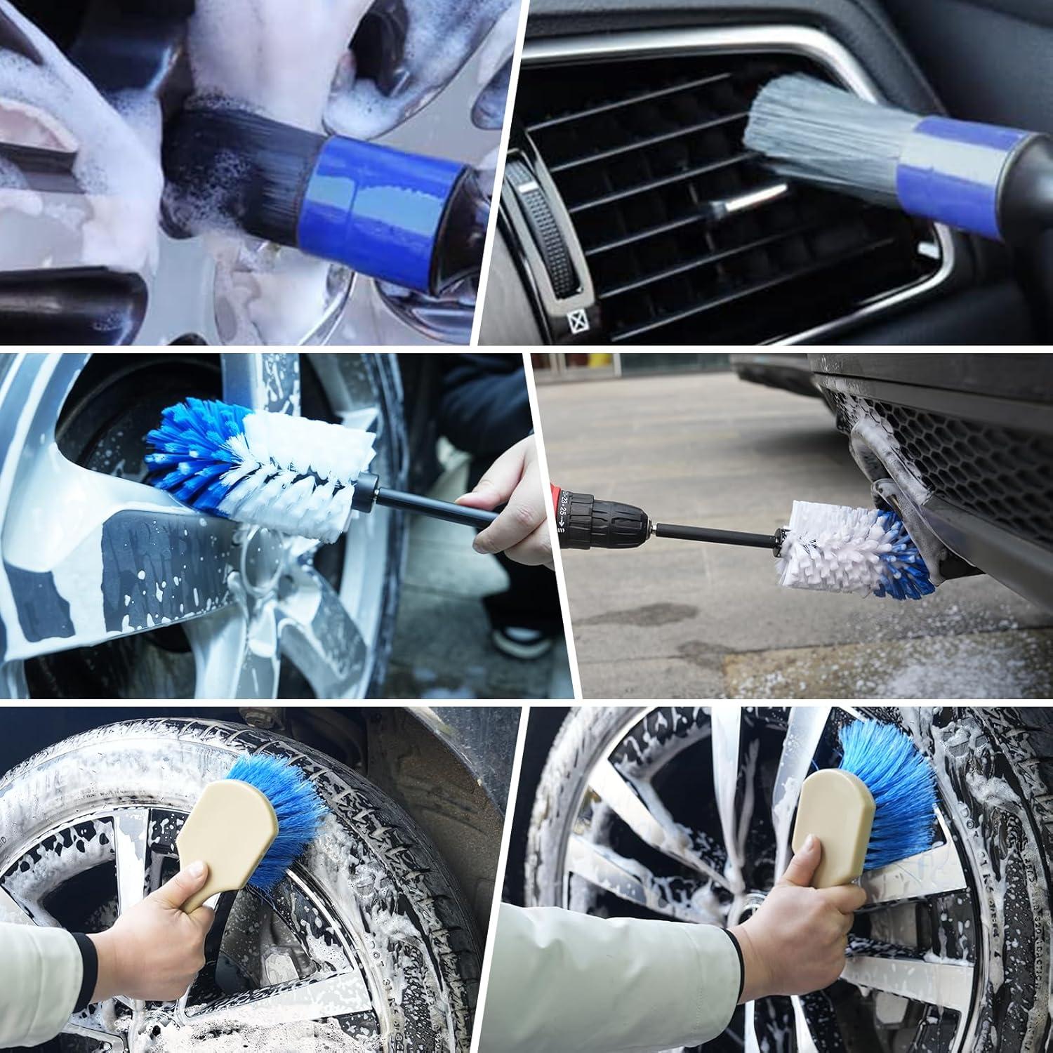 Kit de Cepillos de Limpieza de Ruedas ETOUPA - 3 Unidades