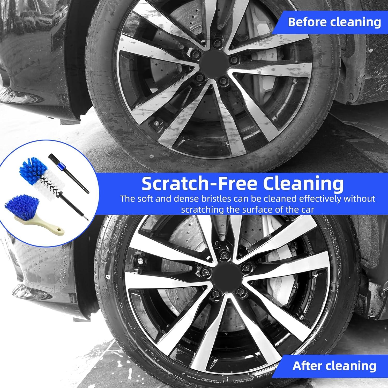 Kit de Cepillos de Limpieza de Ruedas ETOUPA - 3 Unidades