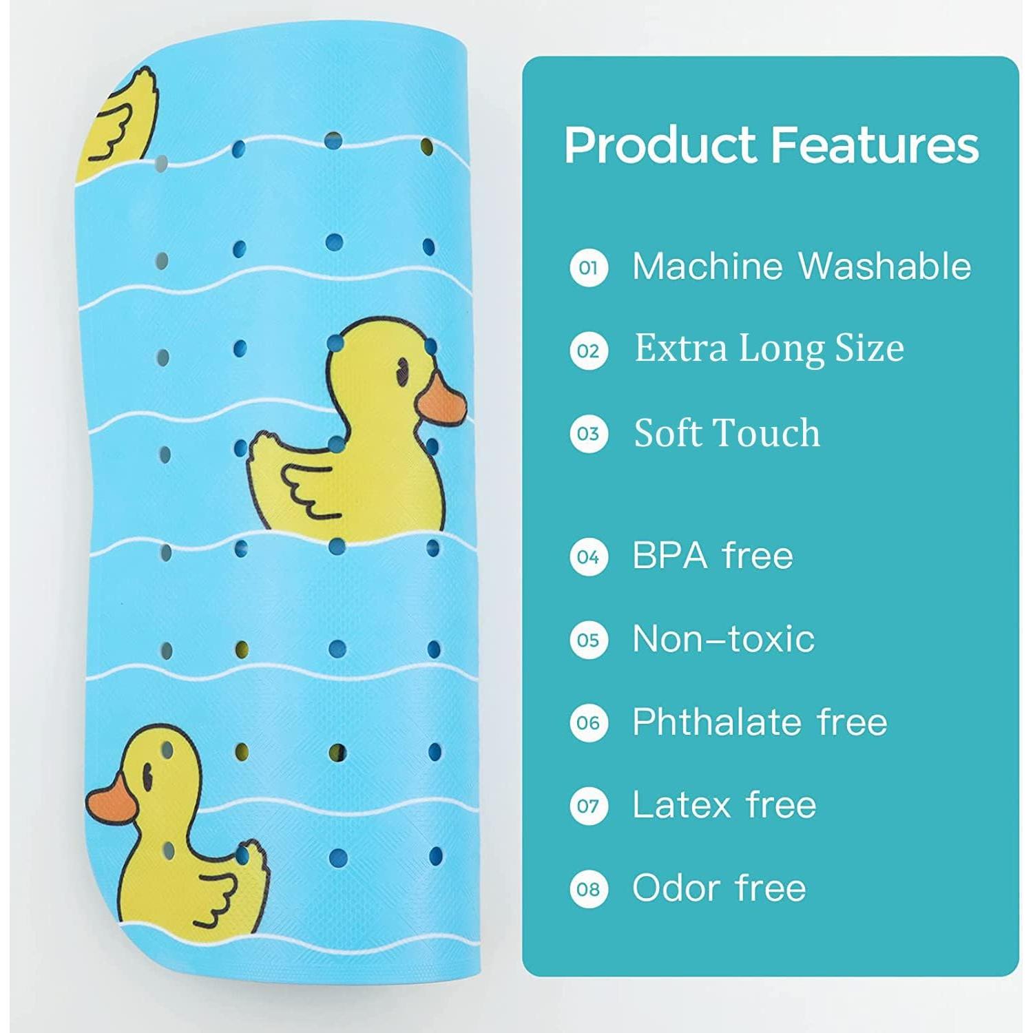 Alfombra de Baño Antideslizante Tubozadi 101.6x40.6cm Patos