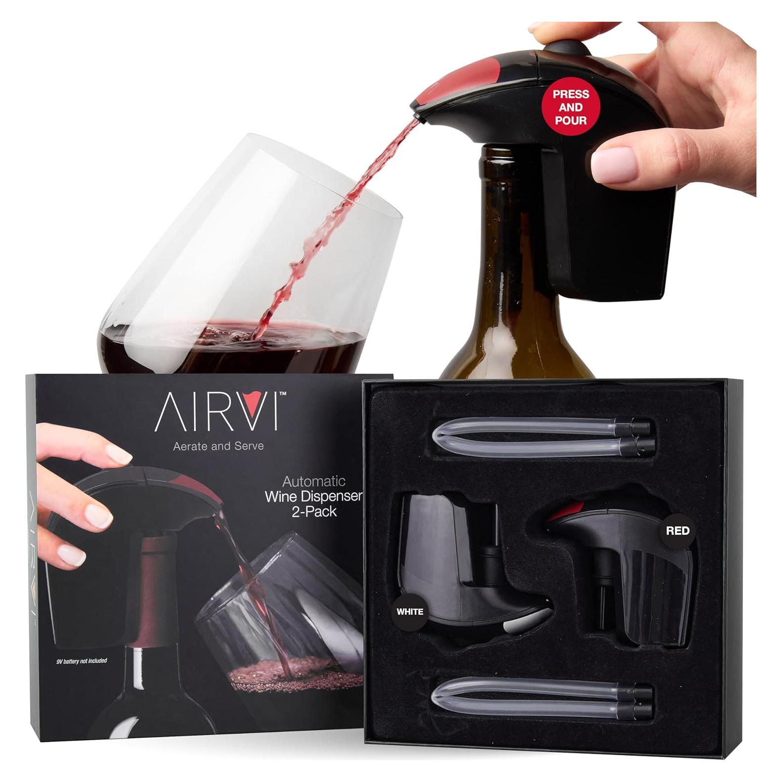 Dispensador de Vino Automático AirVi 2-Pack - Sin Derrames