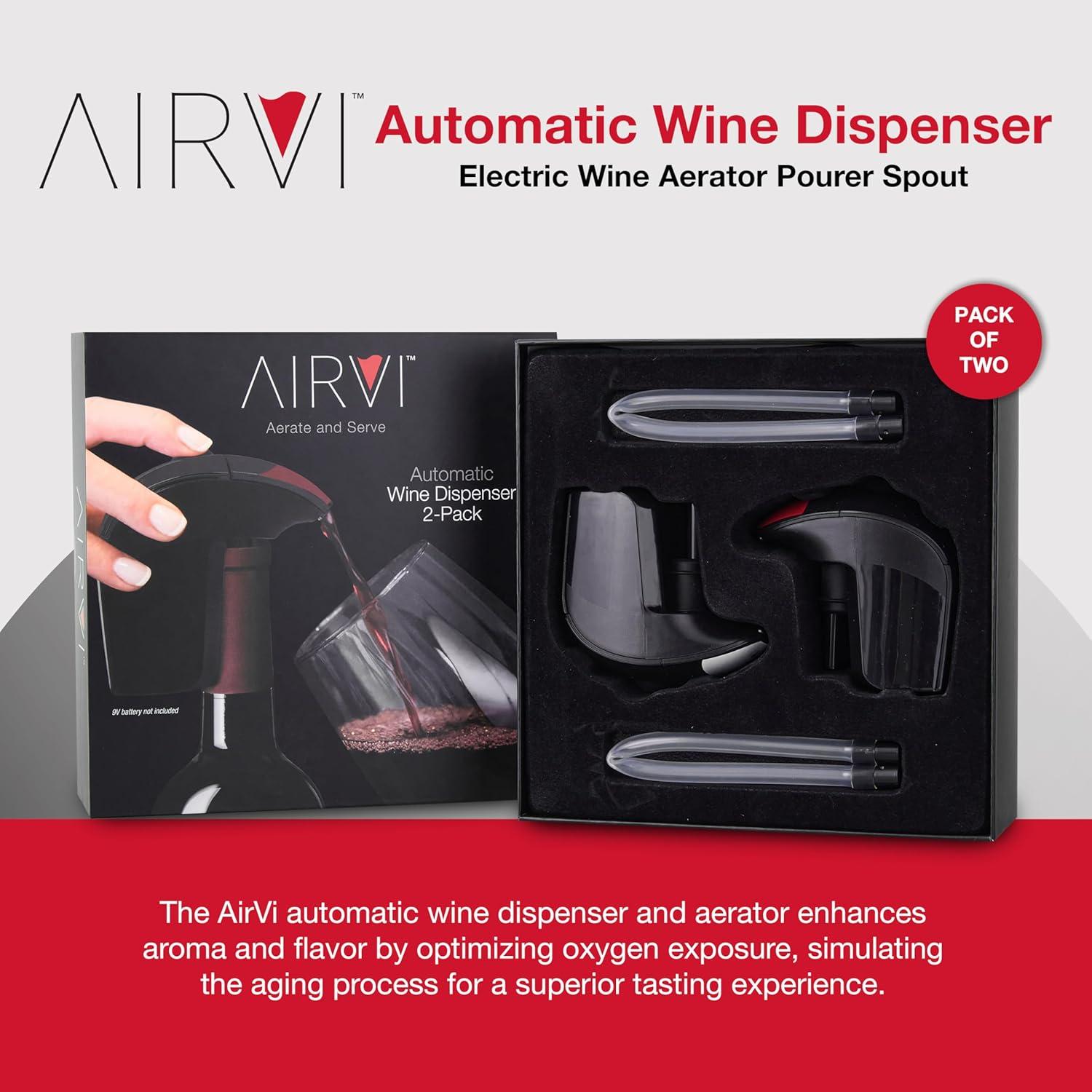 Dispensador de Vino Automático AirVi 2-Pack - Sin Derrames