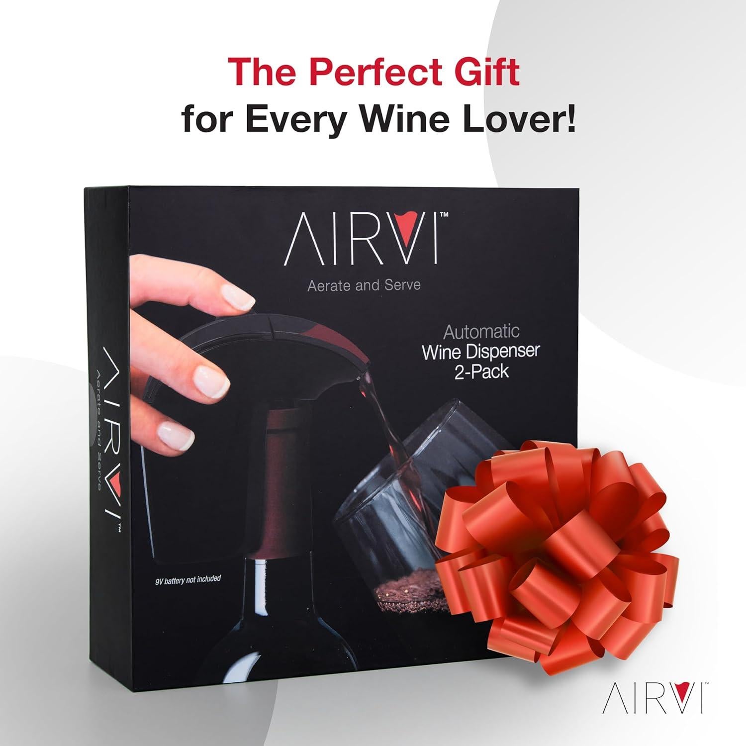 Dispensador de Vino Automático AirVi 2-Pack - Sin Derrames