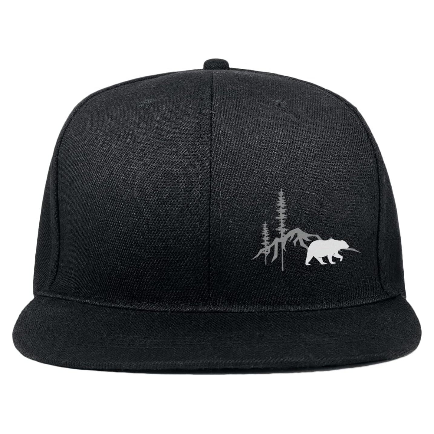 Gorra Snapback Negra Ajustable Skull para Hombres