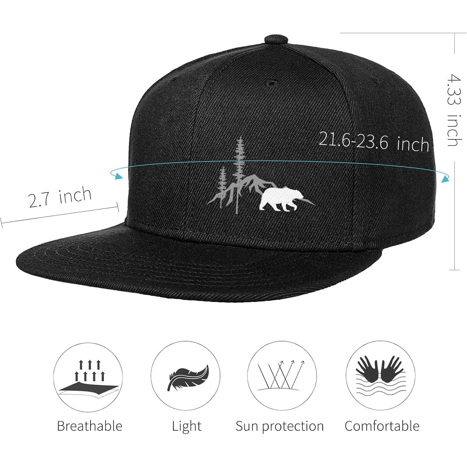 Gorra Snapback Negra Ajustable Skull para Hombres