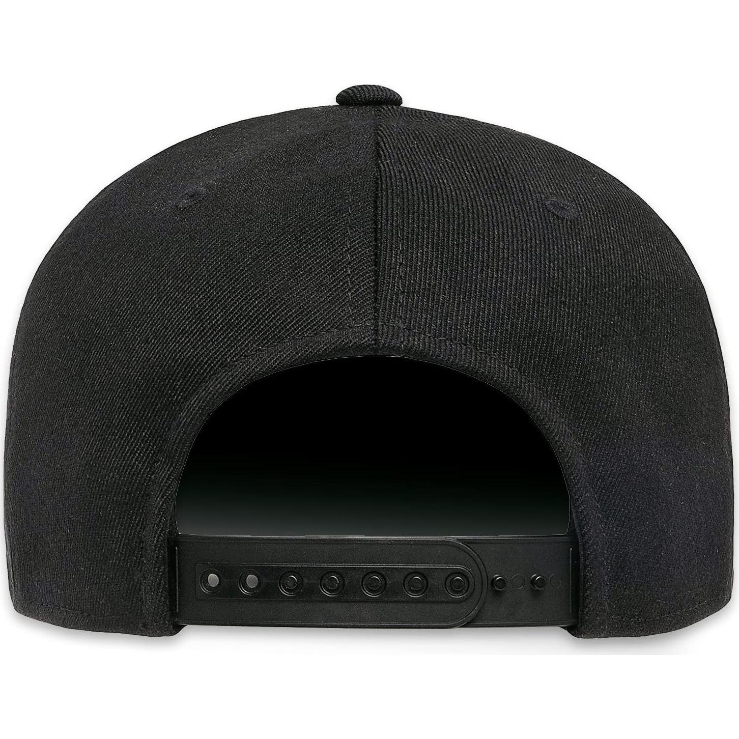 Gorra Snapback Negra Ajustable Skull para Hombres