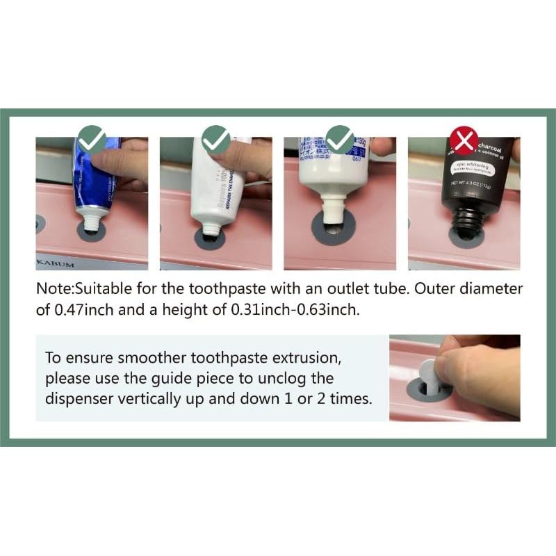 KABUM Toothbrush Holders for Bathrooms Toothpaste Dispenser - Cup Automatic Toothpaste Squeezer Wall Mounted, Toothbrush and Toothpaste Holder, Grey