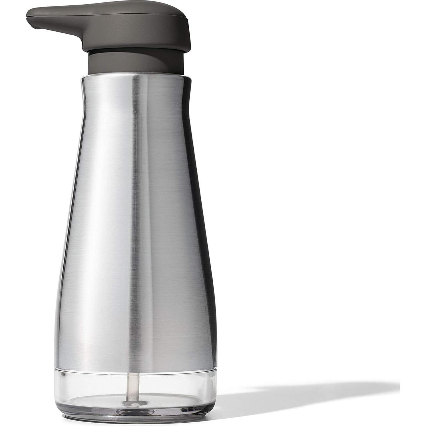 OXO Good Grips Precision Pour Glass Dispenser Set & Good Grips Stainless Steel Soap Dispenser
