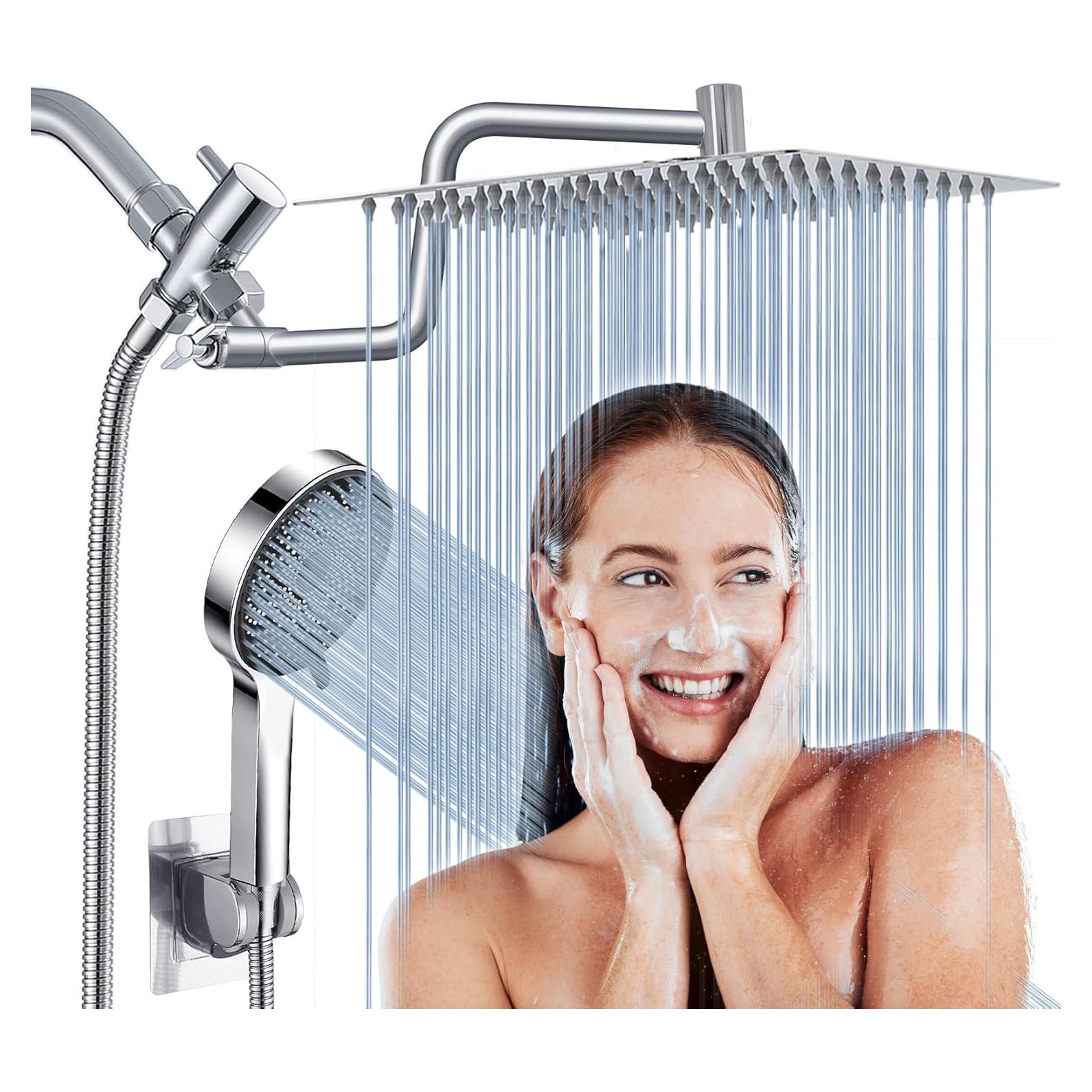 Cabezal de Ducha de Lluvia HOHOMETIC 20cm Cromo Ajustable