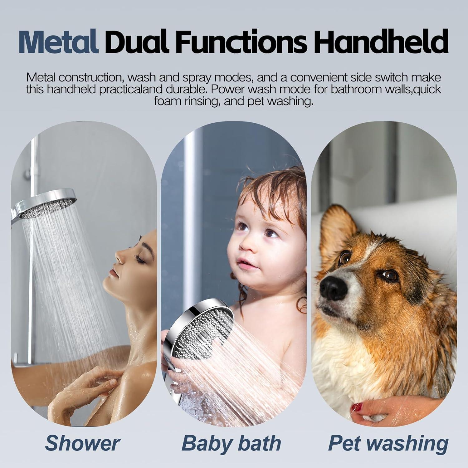 Cabezal de Ducha de Lluvia HOHOMETIC 20cm Cromo Ajustable