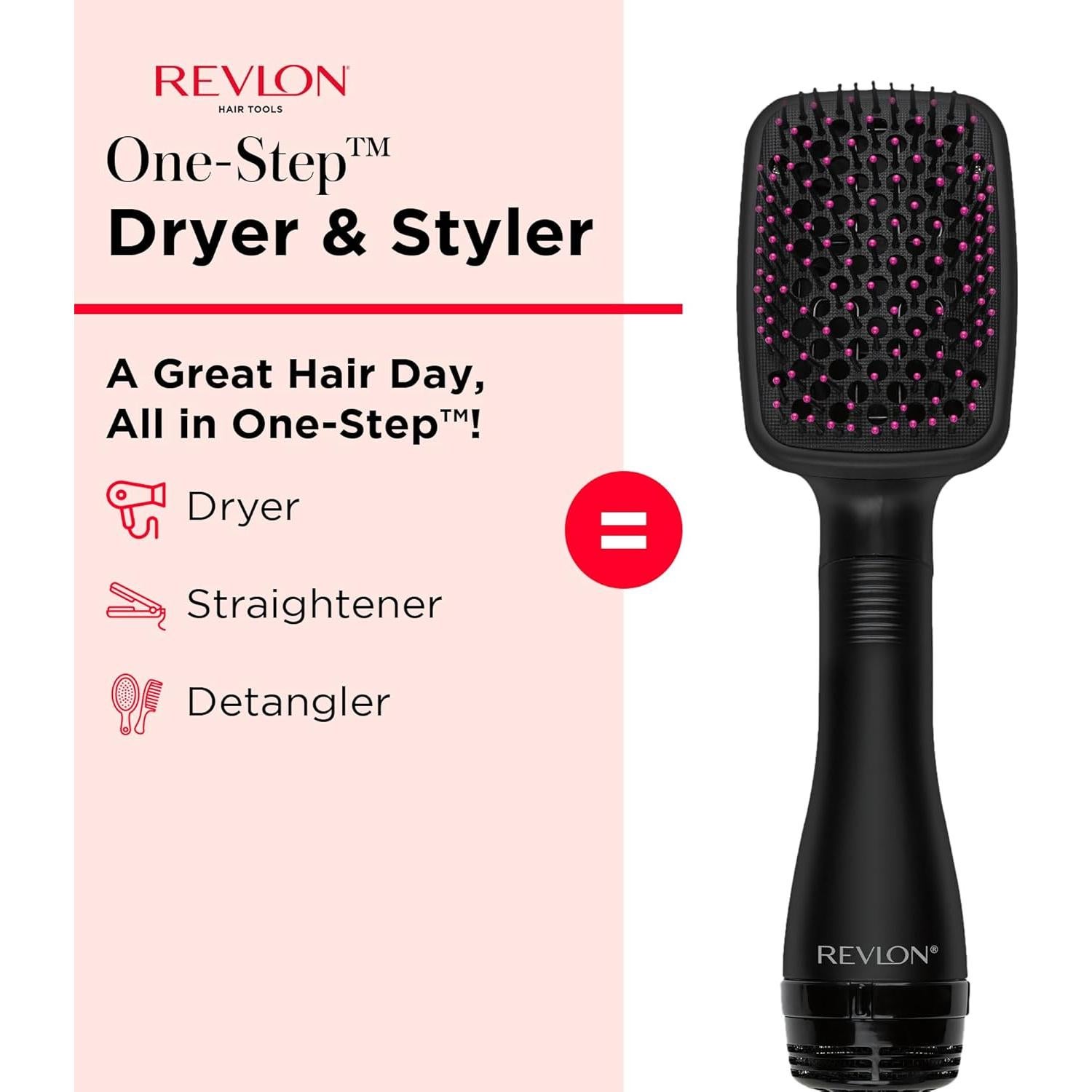 Cepillo Secador y Estilizador One-Step REVLON Negro 1100W