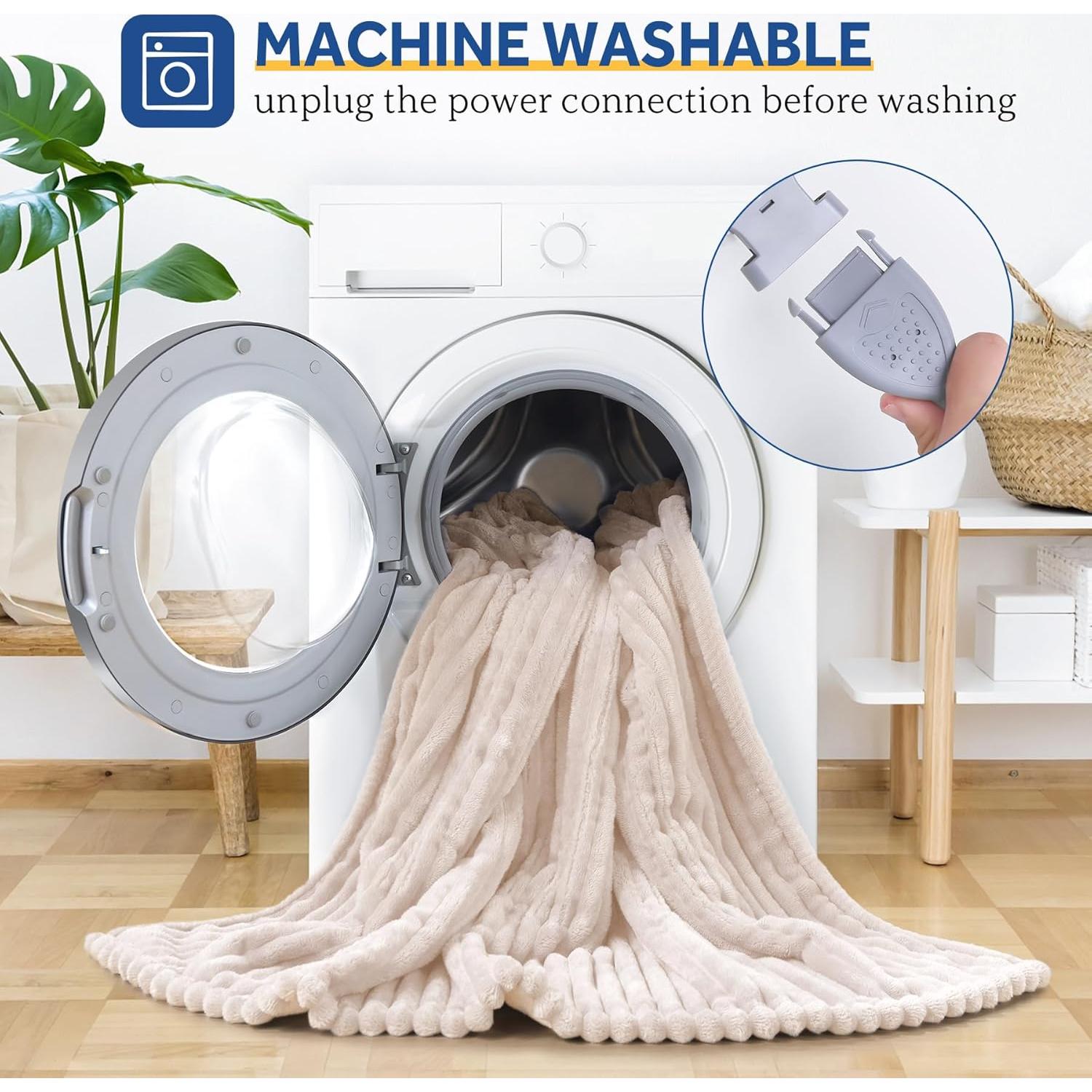 Manta Eléctrica Sealy Beige 50x60" Franela Sherpa 6 Calor