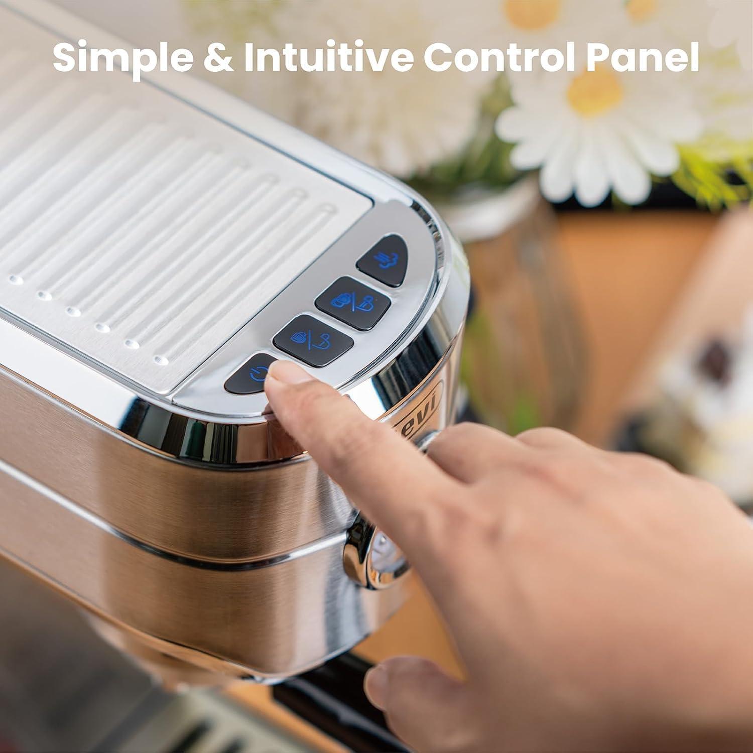 Máquina de Espresso Gevi 20 Bar con Espumador Automático