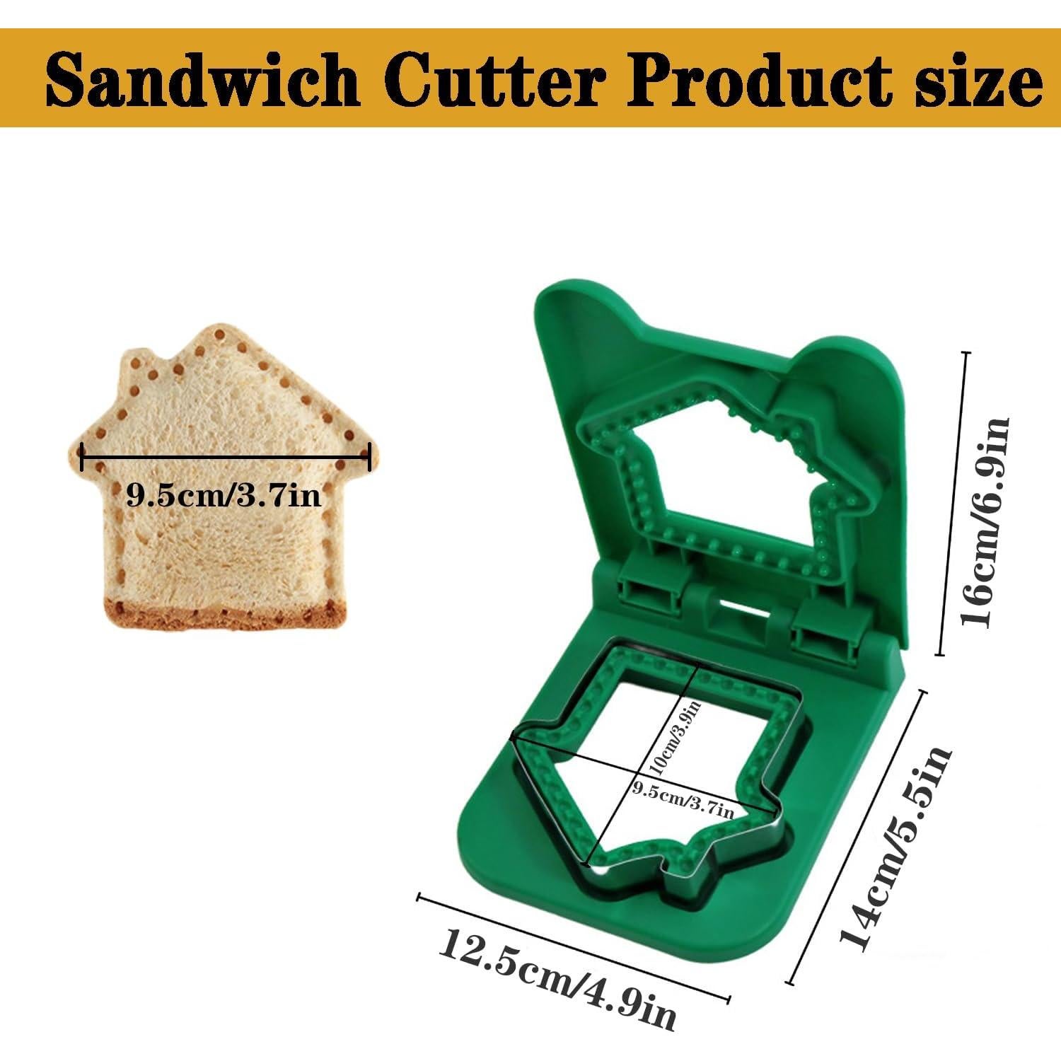 Cortador y Sellador de Sándwich Cuadrado Xstronq Verde 16x12cm