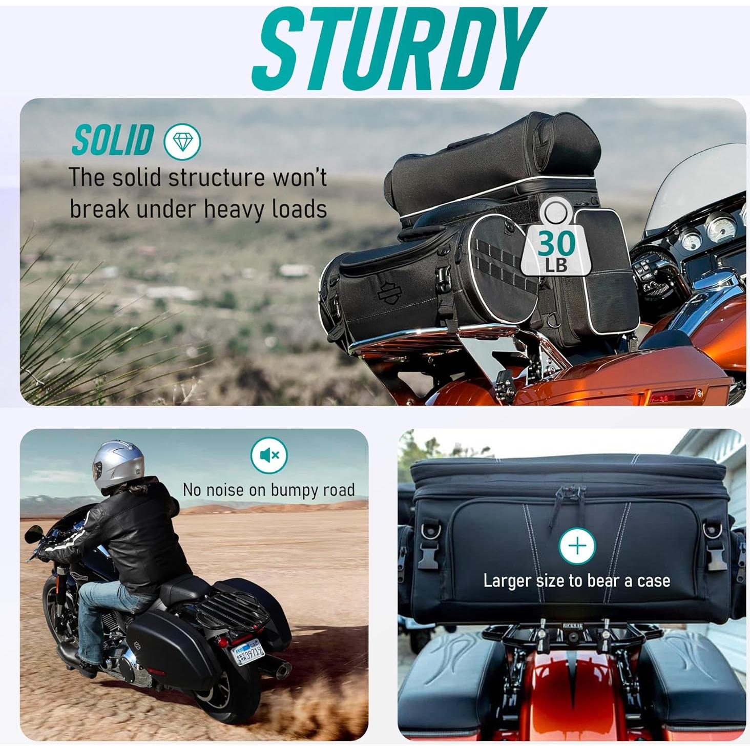 Soporte de Equipaje Desmontable MoKitDora para Harley Touring 2009+