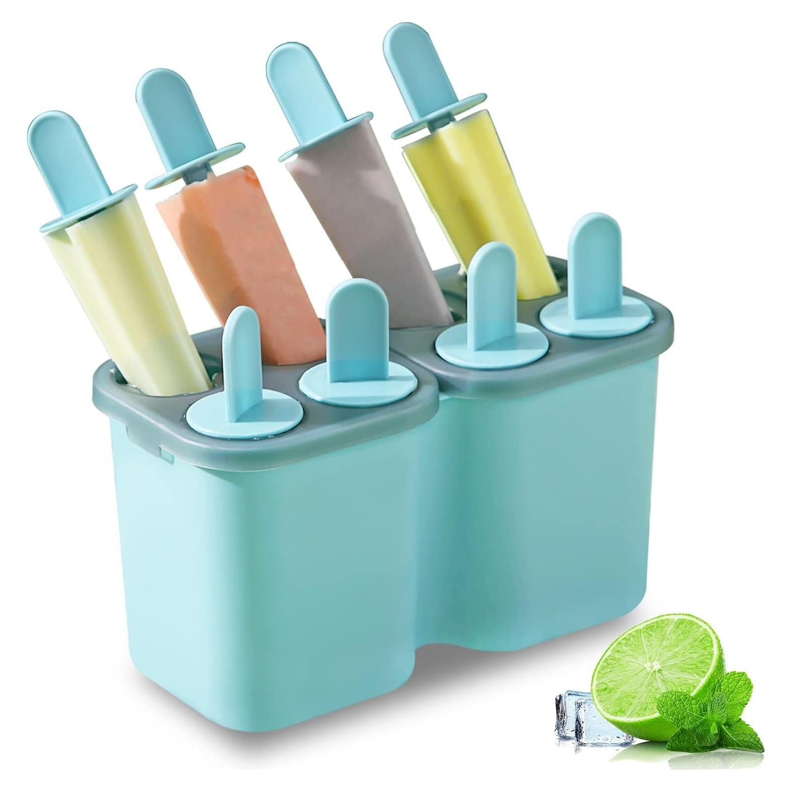 Moldes de Paletas HOMQUEN 8 Piezas Reutilizables Azul