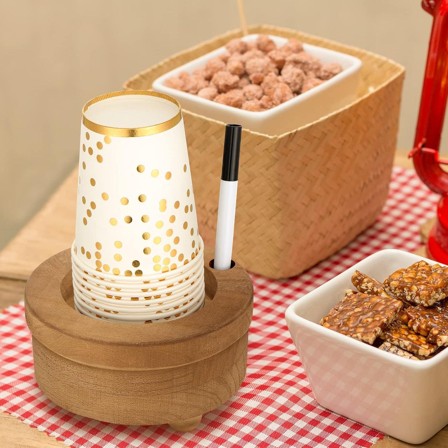 Soporte de Tazas de Madera Newtay Marrón 8.3x15.5x17 cm