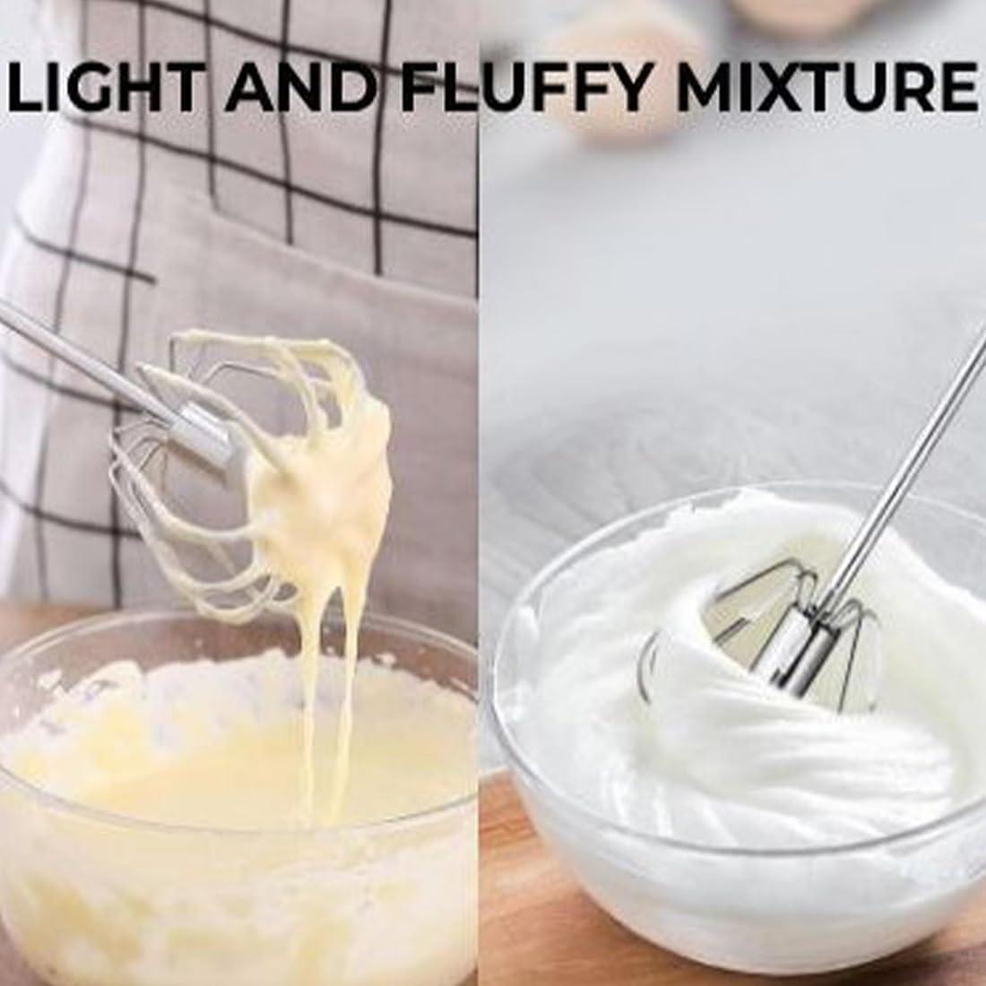 Batidor Semiautomático de Acero Inoxidable Mkzruulf 32CM Azul