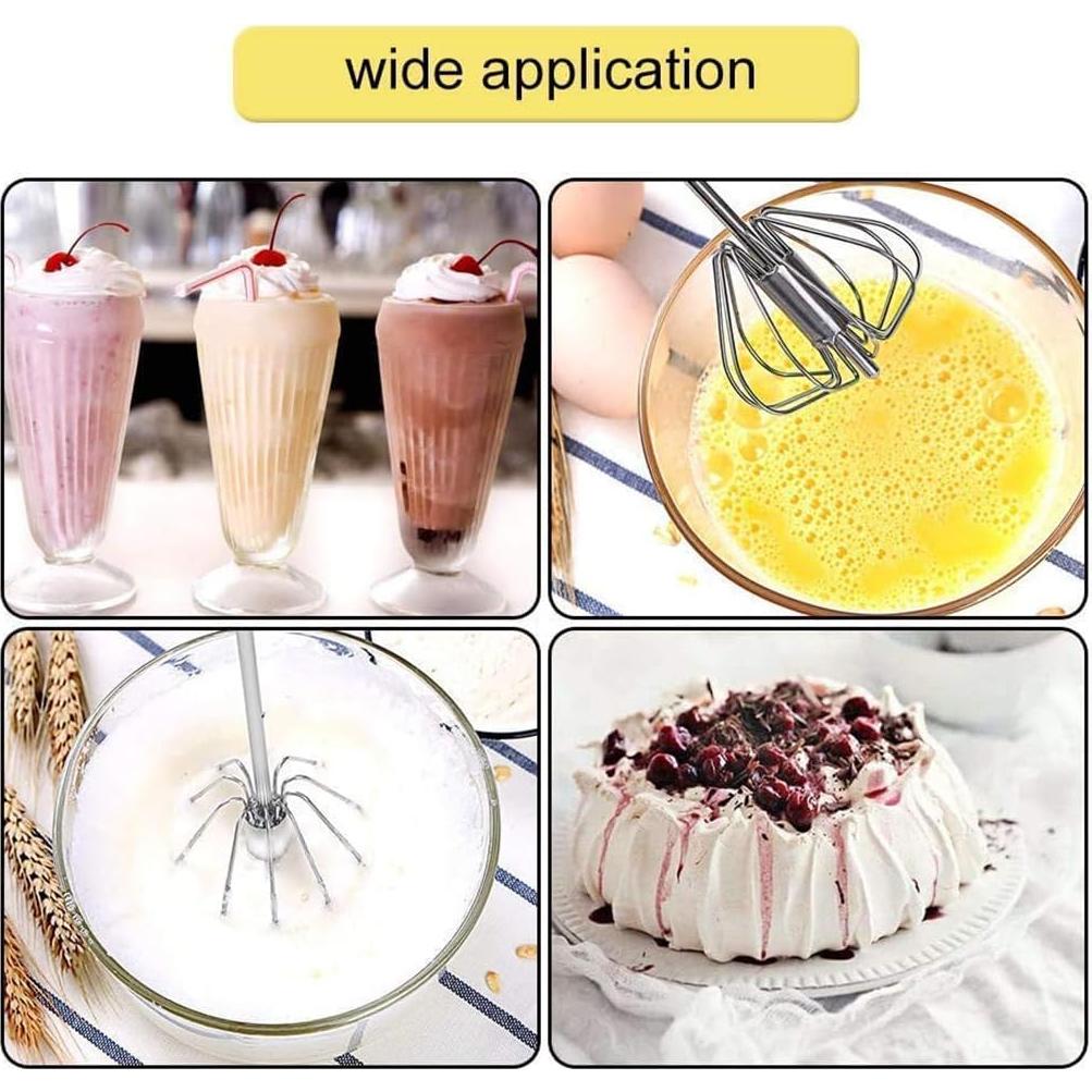 Batidor Semiautomático de Acero Inoxidable Mkzruulf 32CM Azul