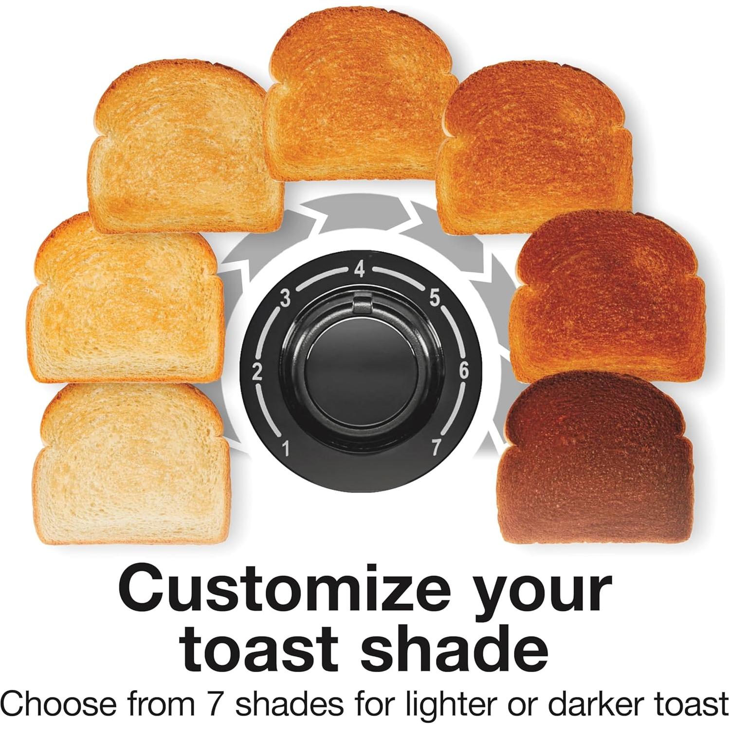 Tostadora Proctor Silex 4 Rebanadas Negra con Ranuras Anchas