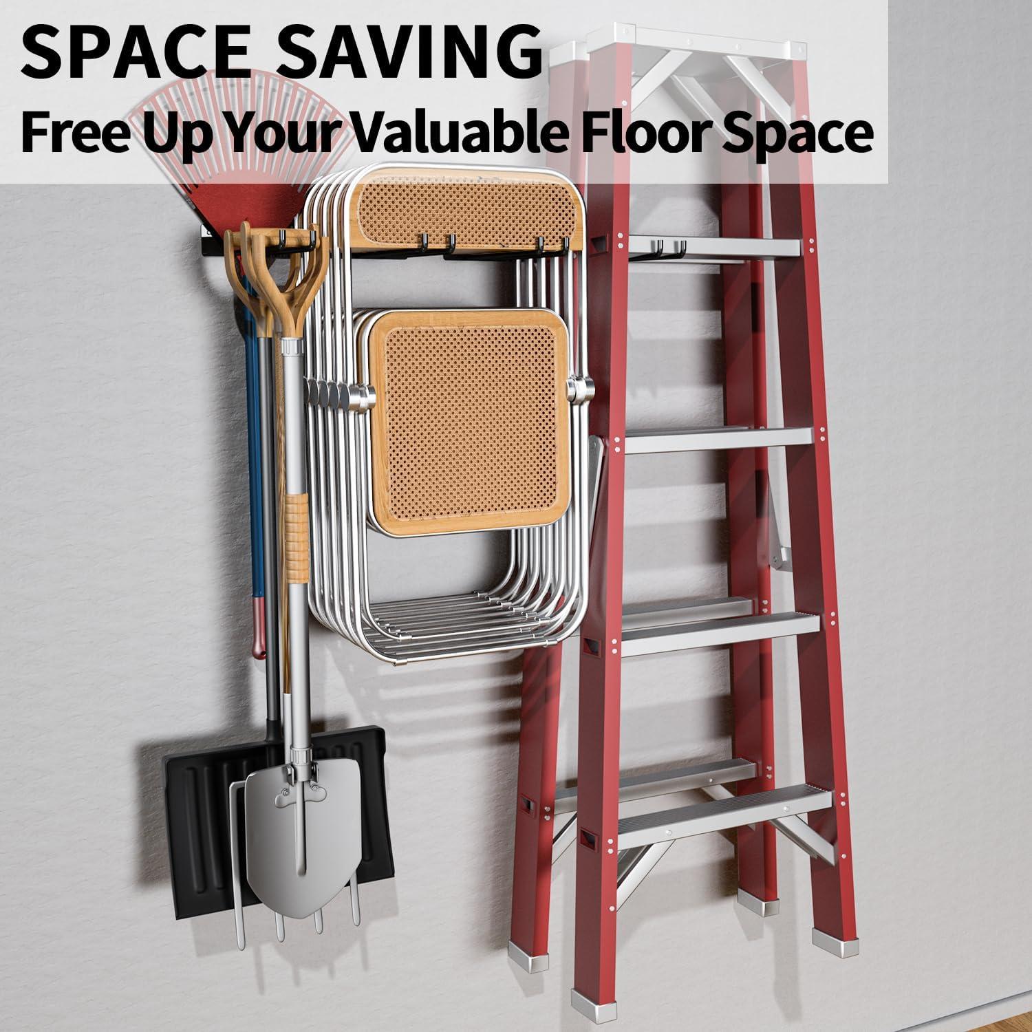 Soporte Pared para Sillas Plegables YYR - 2 Ganchos 240 kg