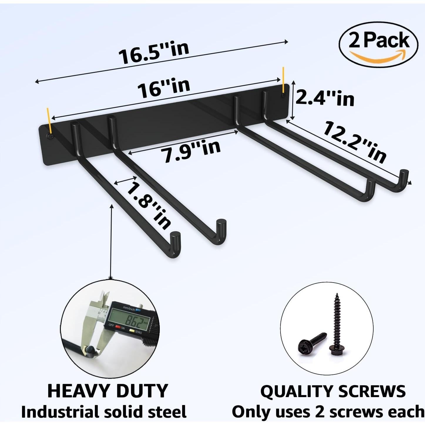 Soporte Pared para Sillas Plegables YYR - 2 Ganchos 240 kg