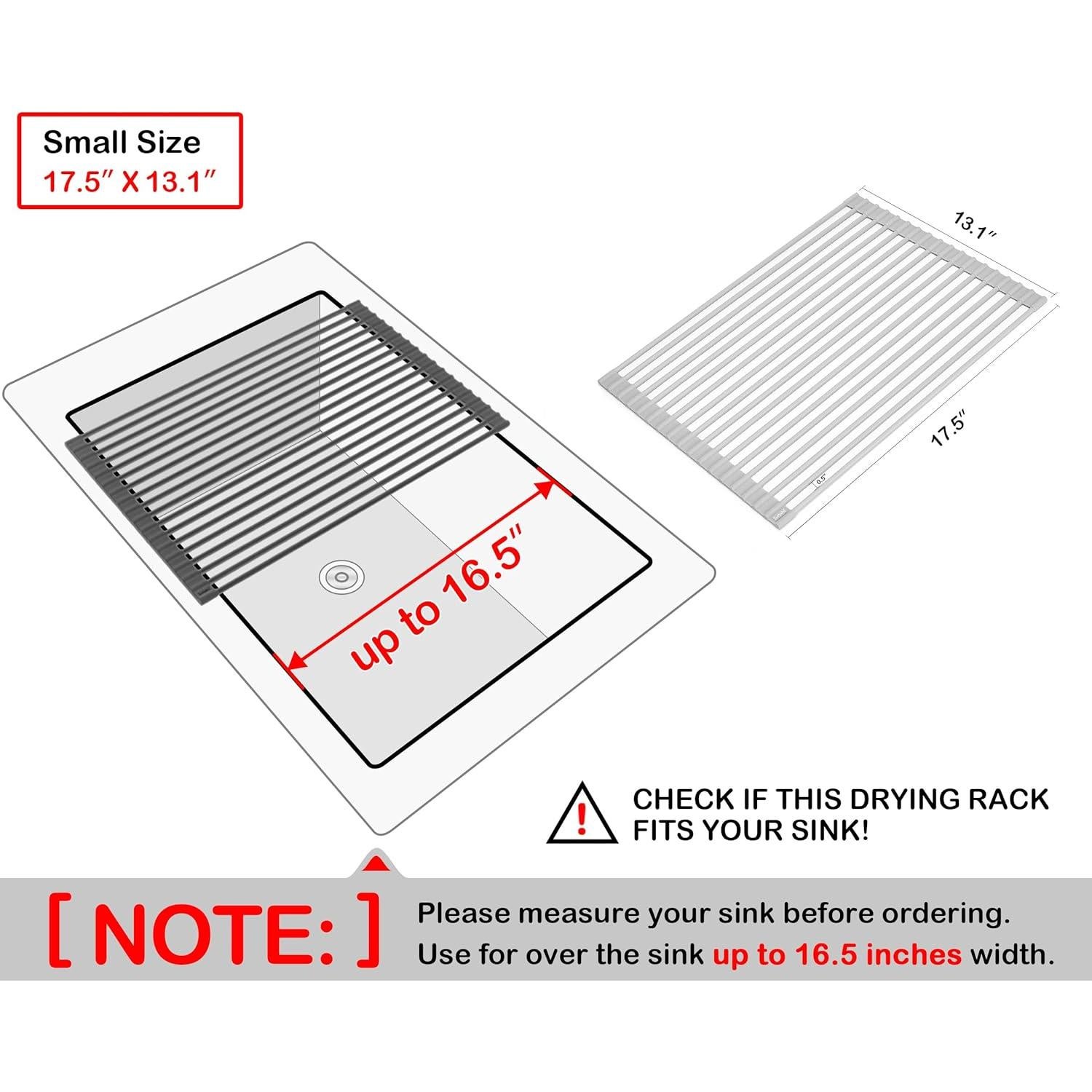 Estante Plegable para Secar Platos Surpahs 44.45x33.3cm Acero/Silicona