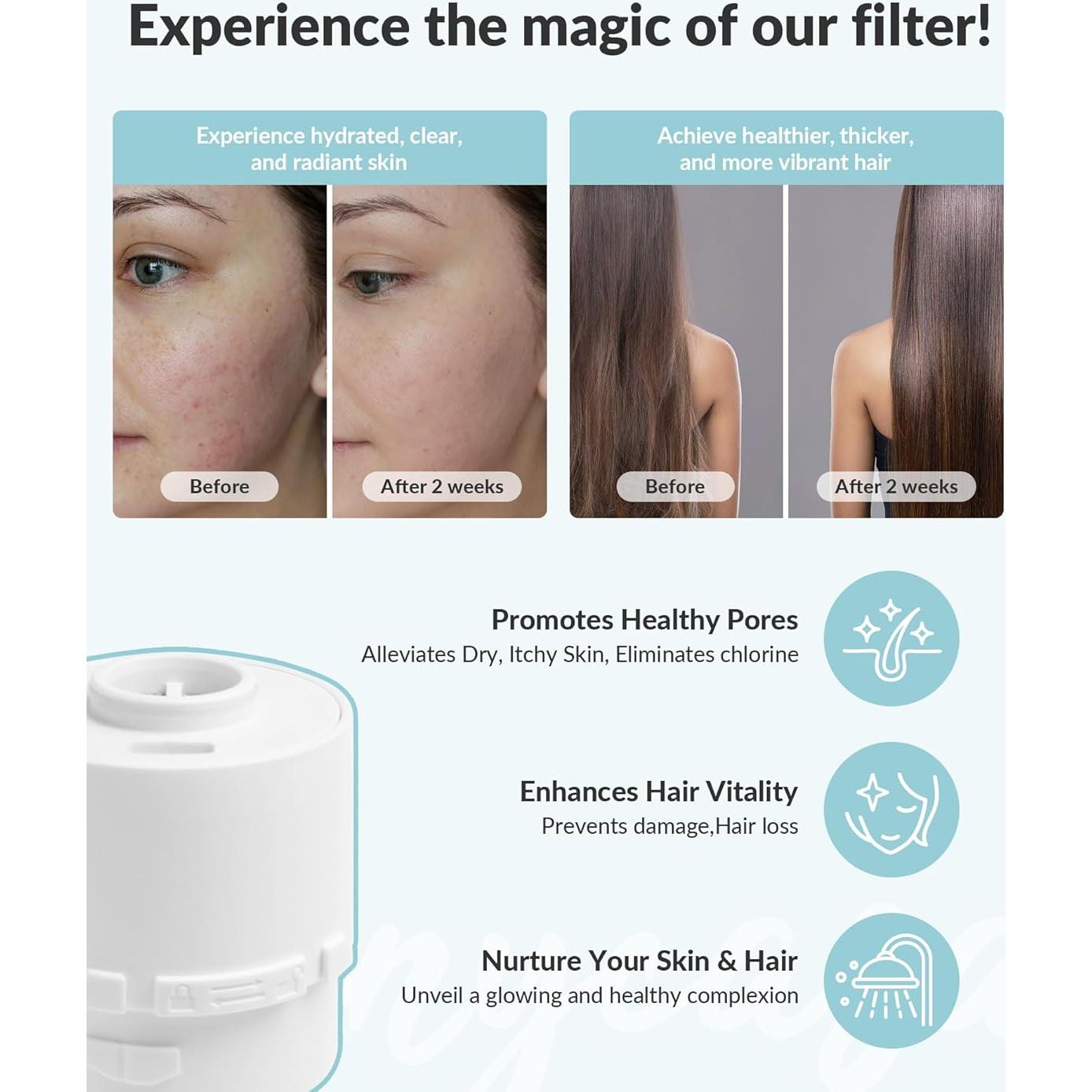 Cabezal de Ducha Filtrado SANYCASA KDF-55 3 Modos 9.5 L/min