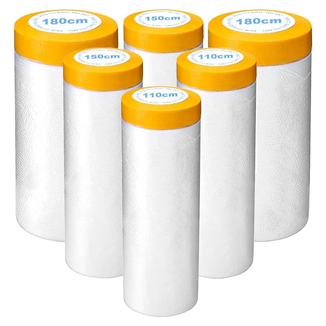 Paquete de 6 películas de enmascarar LOSYHU 3.6/5/6 x 6 m