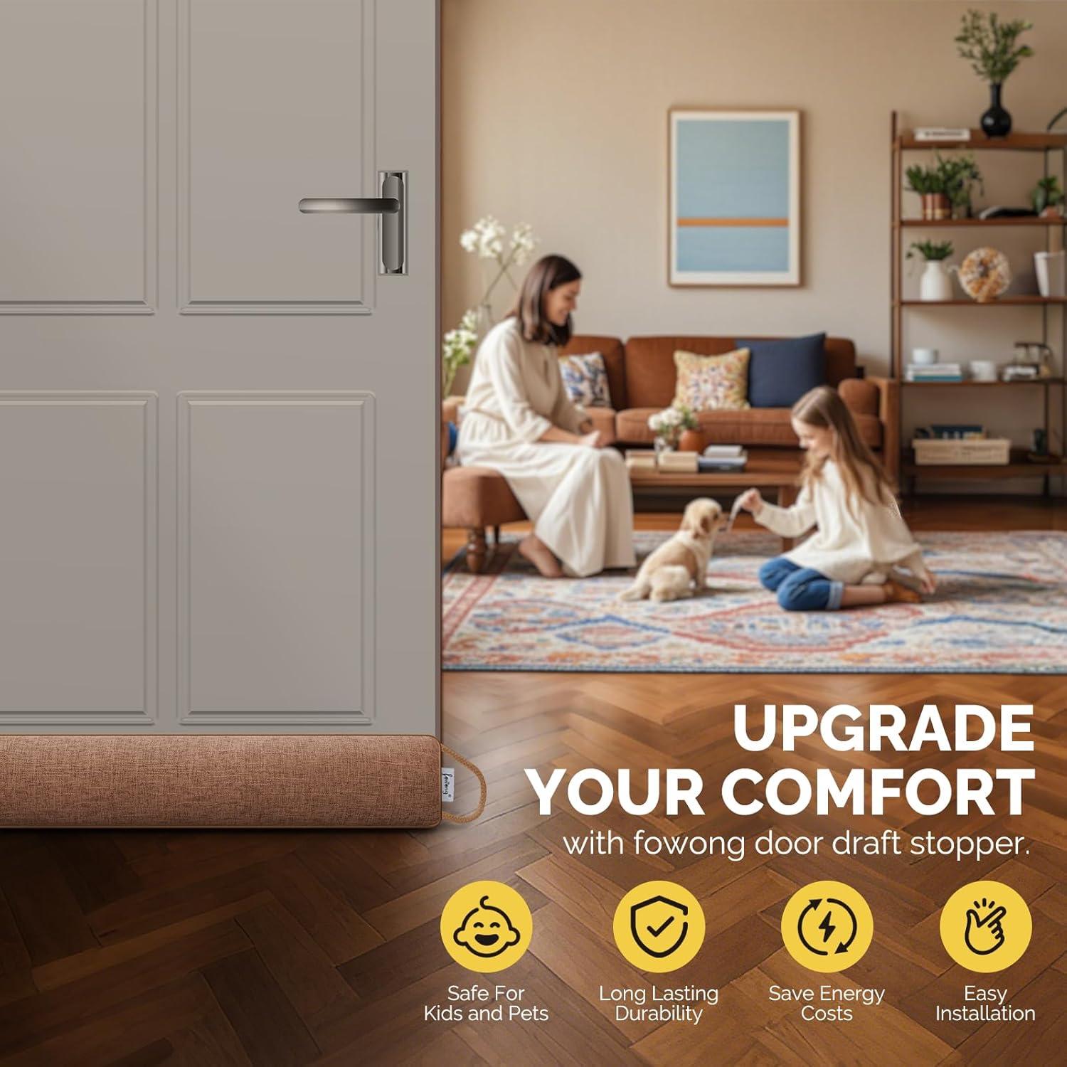 Tapón de Corrientes fowong 76.2 cm Marrón Aislante de Ruido