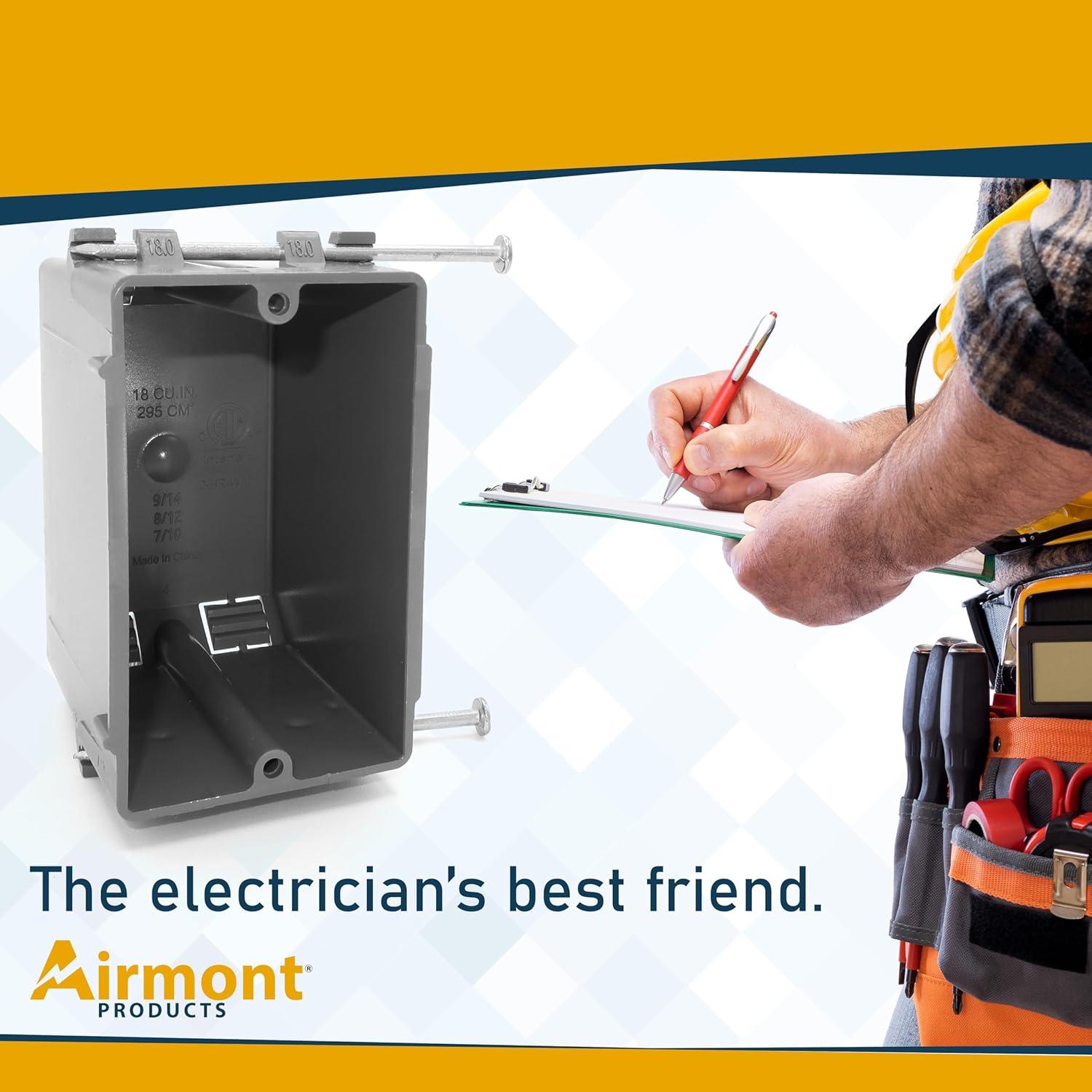 Caja Eléctrica Plástica Airmont 6 Paquete 18 Pulgadas Cúbicas