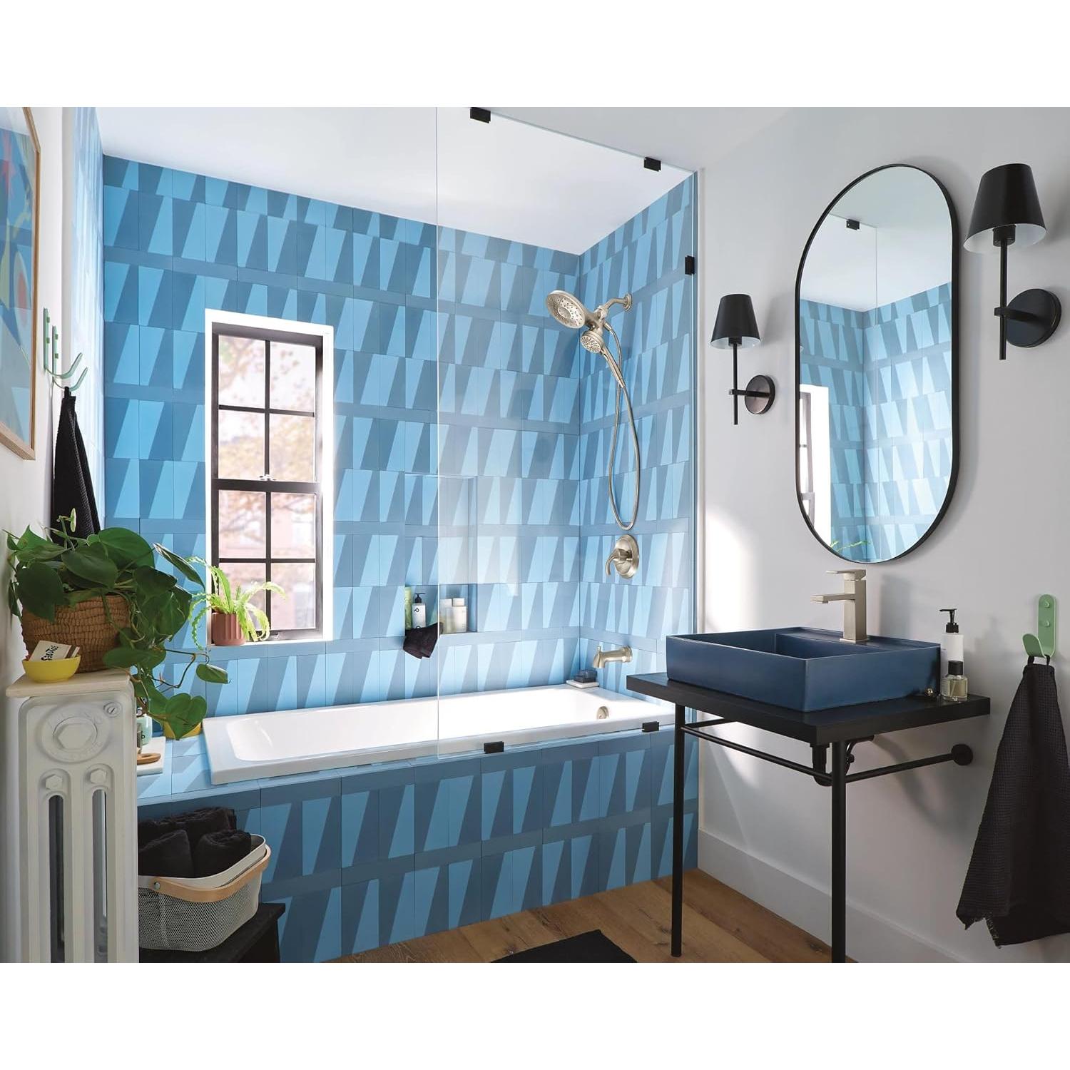 Ducha de Mano y Cabezal de Lluvia Moen 82304SRN Níquel Cepillado