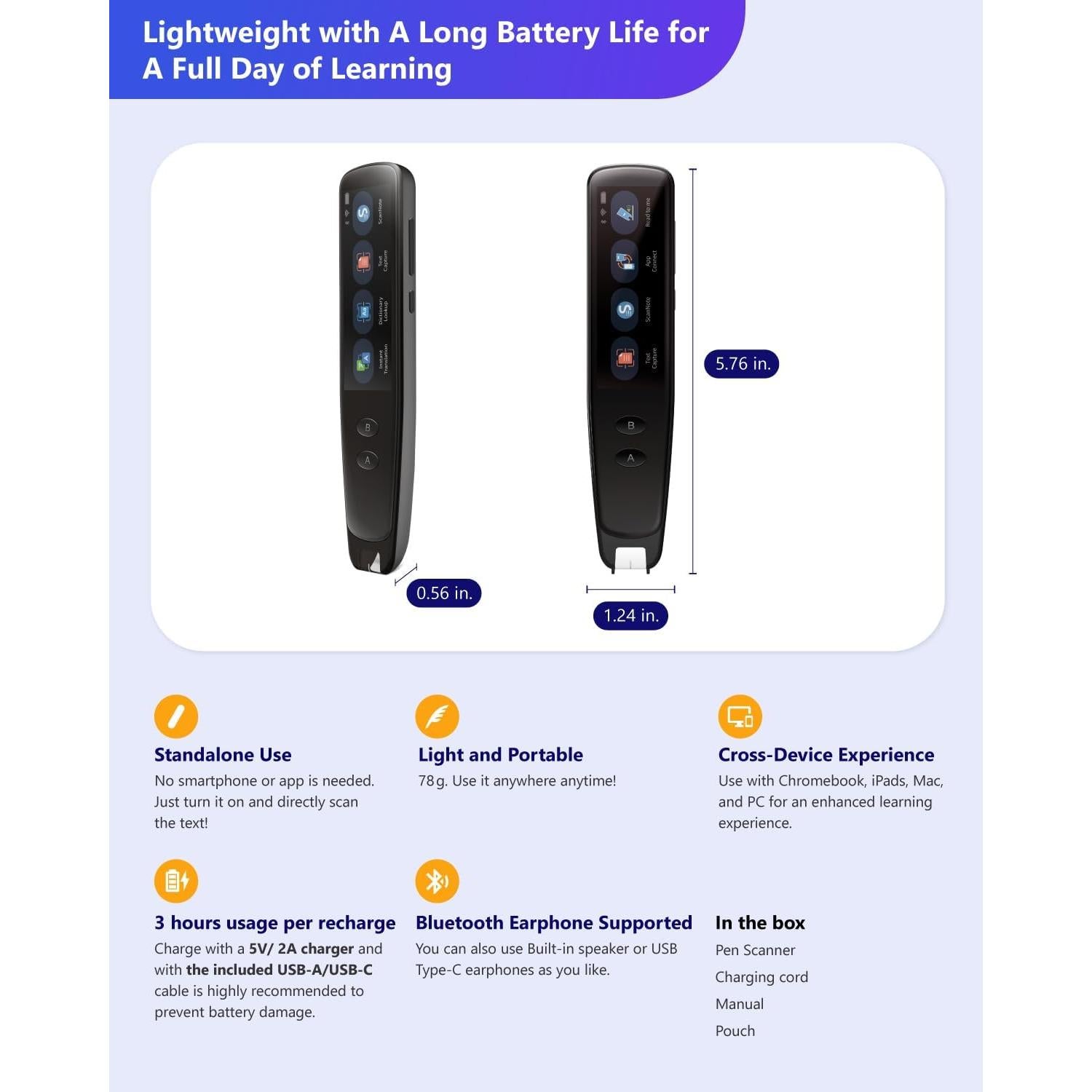 Lápiz de Traducción PenPower WorldPenScan Go - Escaneo y Audio