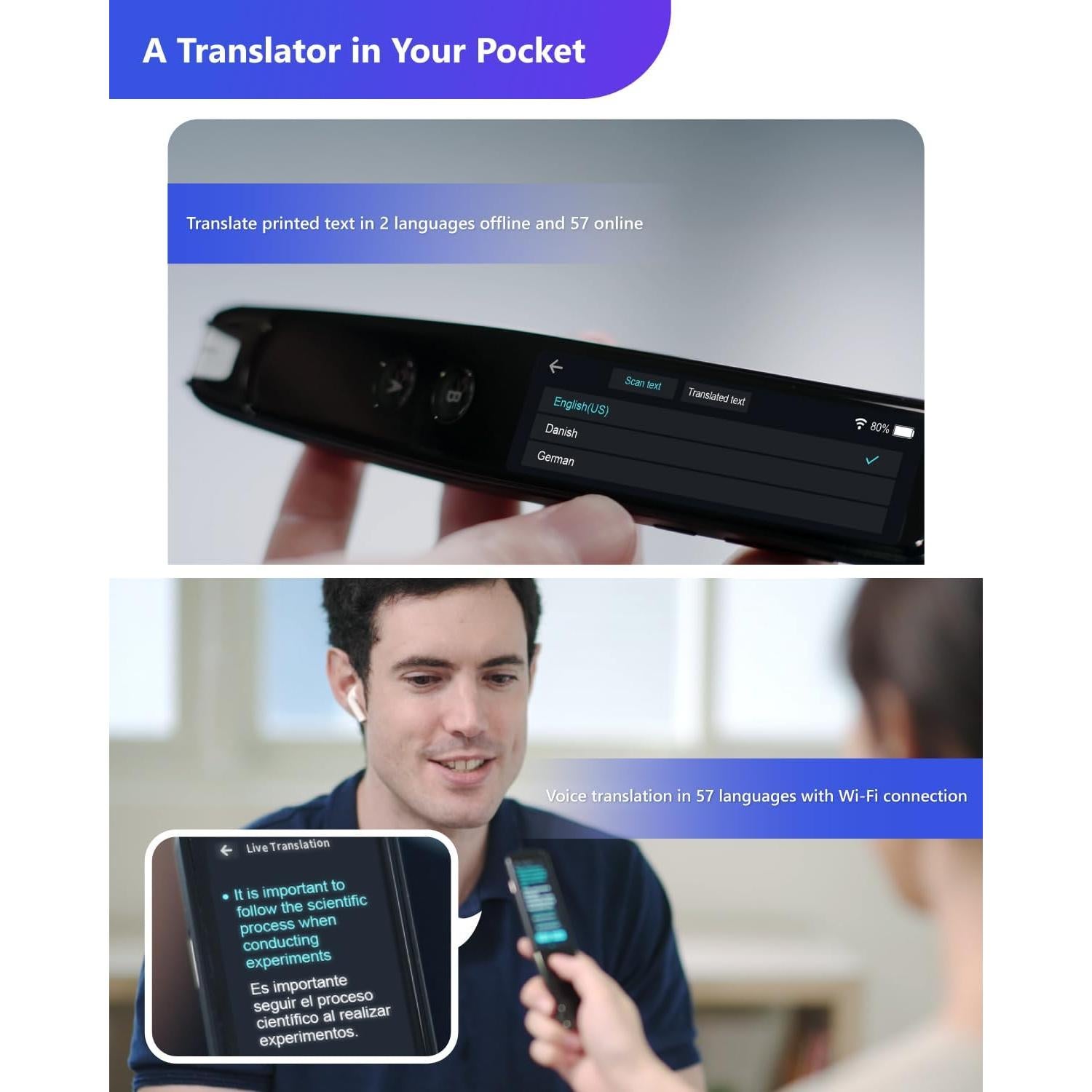 Lápiz de Traducción PenPower WorldPenScan Go - Escaneo y Audio