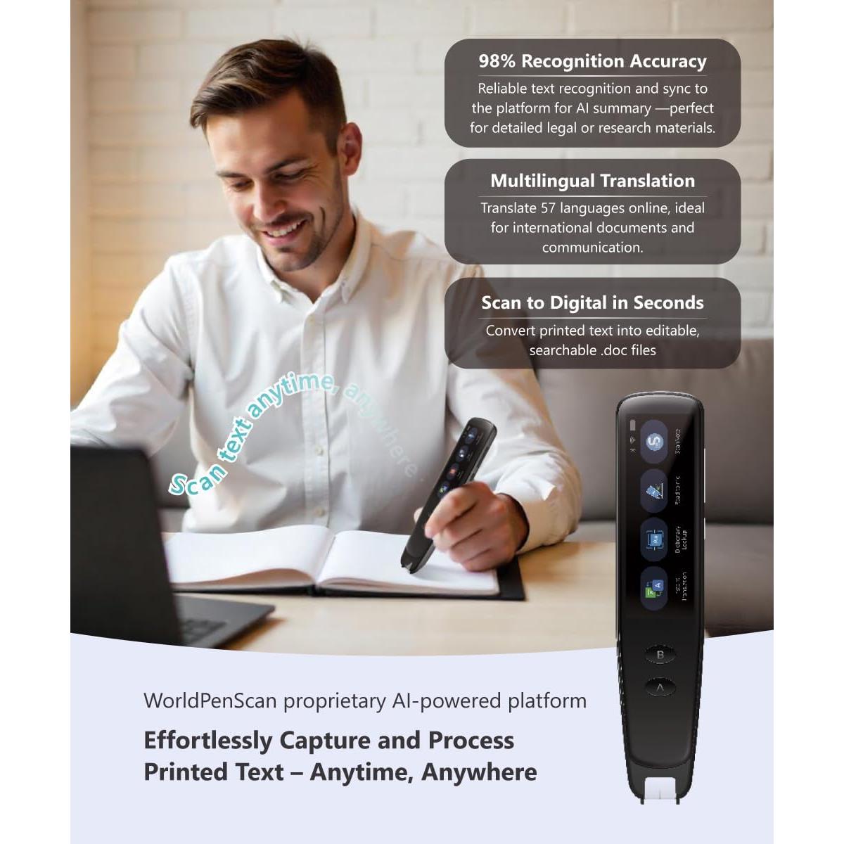 Lápiz de Traducción PenPower WorldPenScan Go - Escaneo y Audio