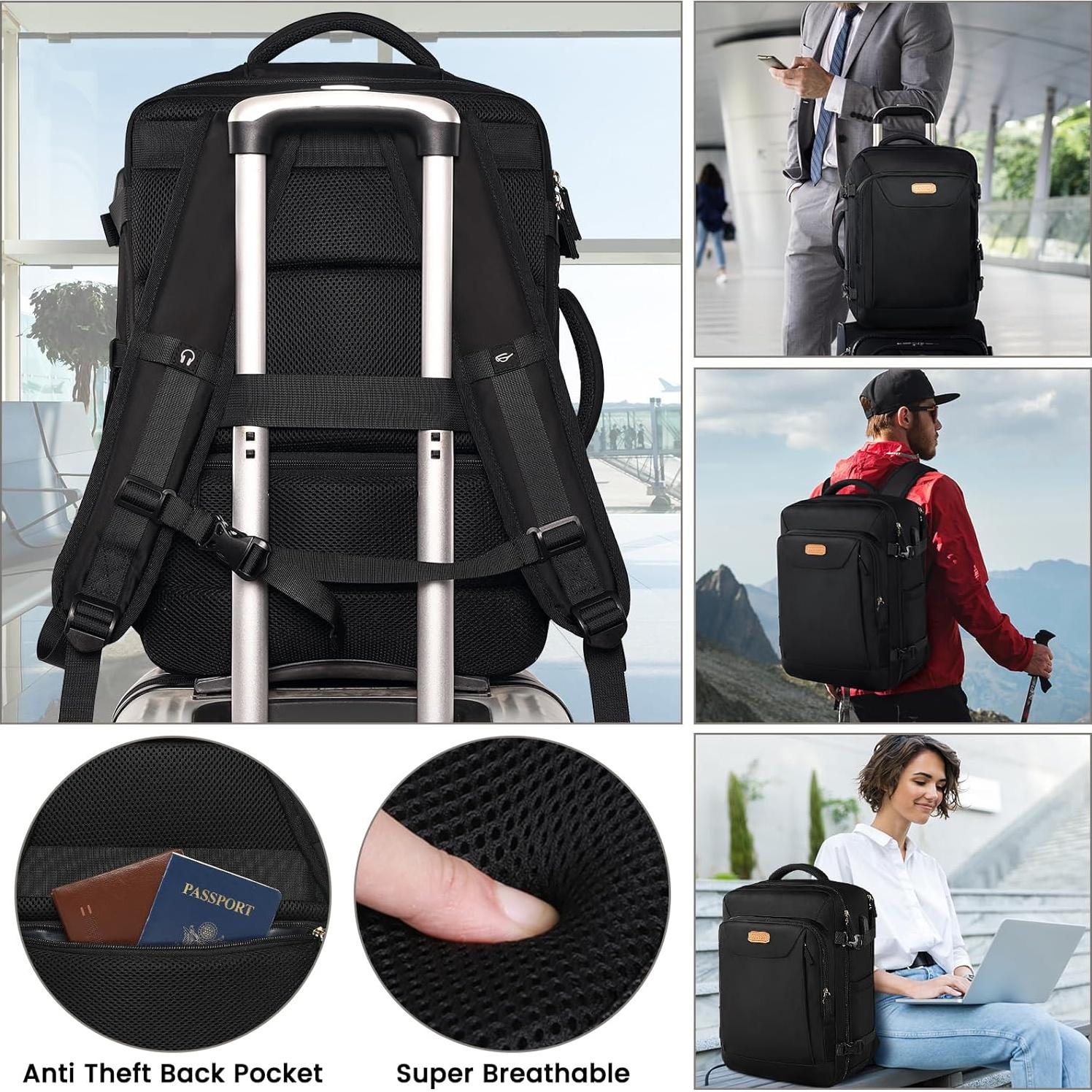 Mochila de viaje Antirrobo para Laptop 15.6" Negra