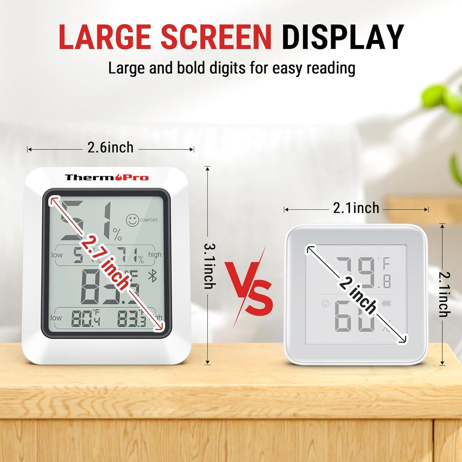 Termómetro Higrómetro ThermoPro TP350 Bluetooth 79.25m