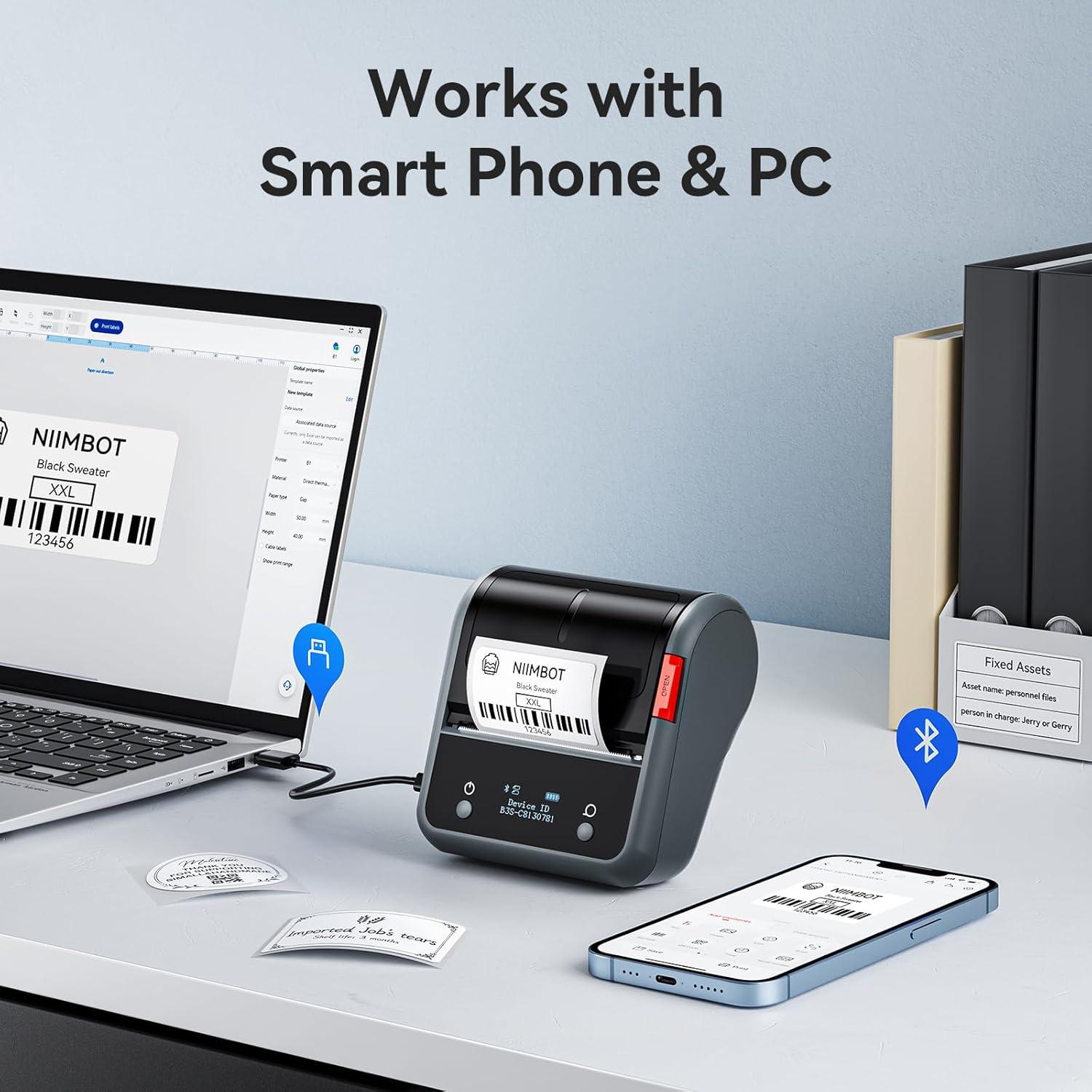 Impresora Térmica de Etiquetas NIIMBOT B3S Bluetooth 2200mAh