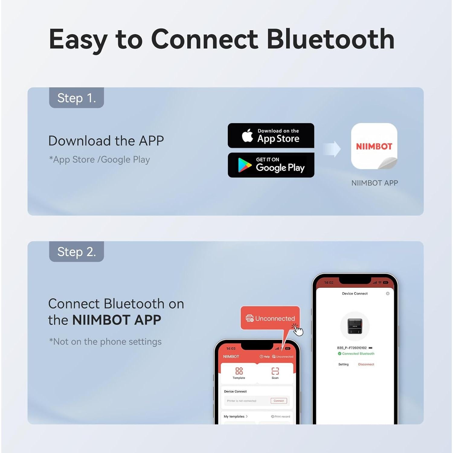 Impresora Térmica de Etiquetas NIIMBOT B3S Bluetooth 2200mAh