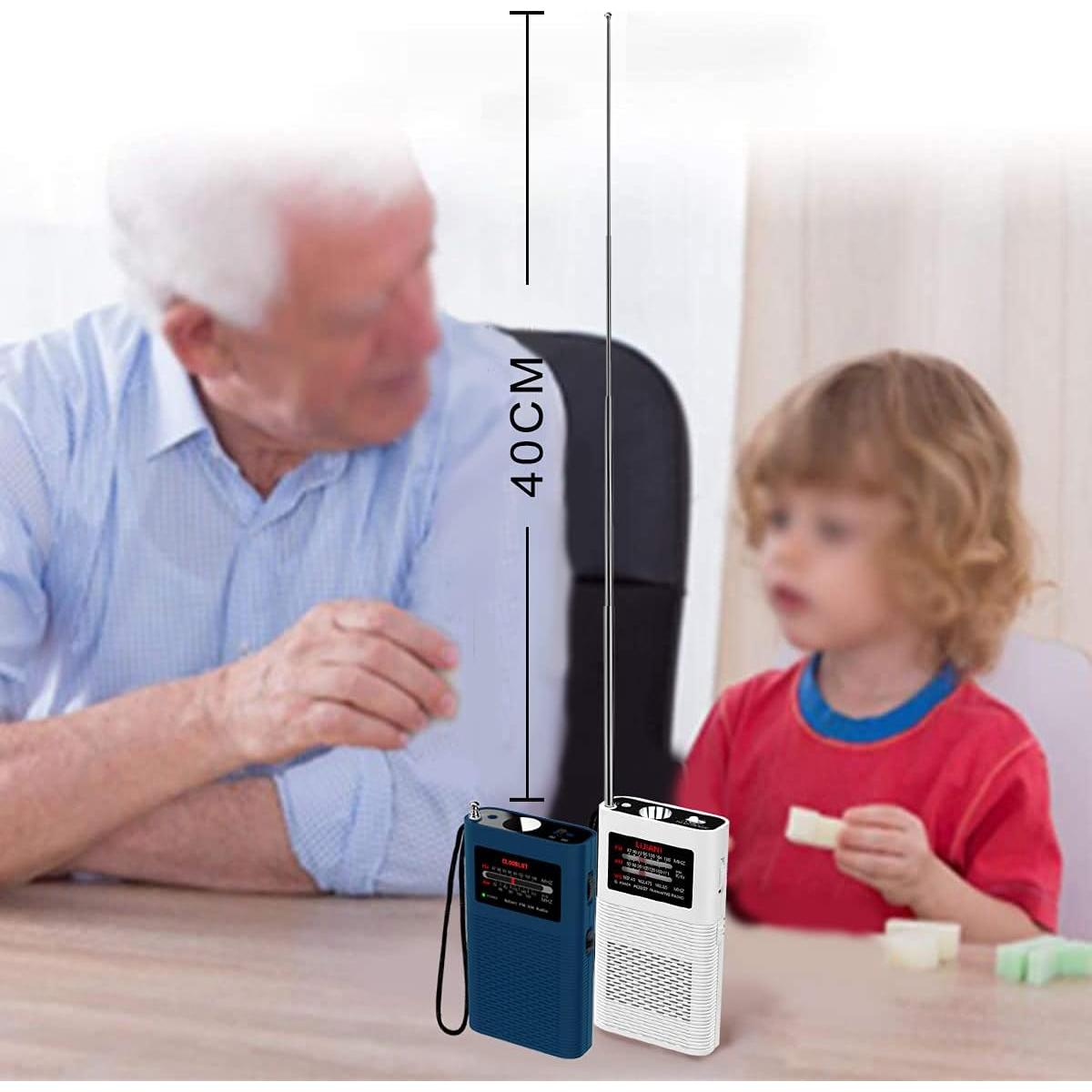 Radio Transistor Portátil AM FM LIJIANI con Linterna 1500mAh