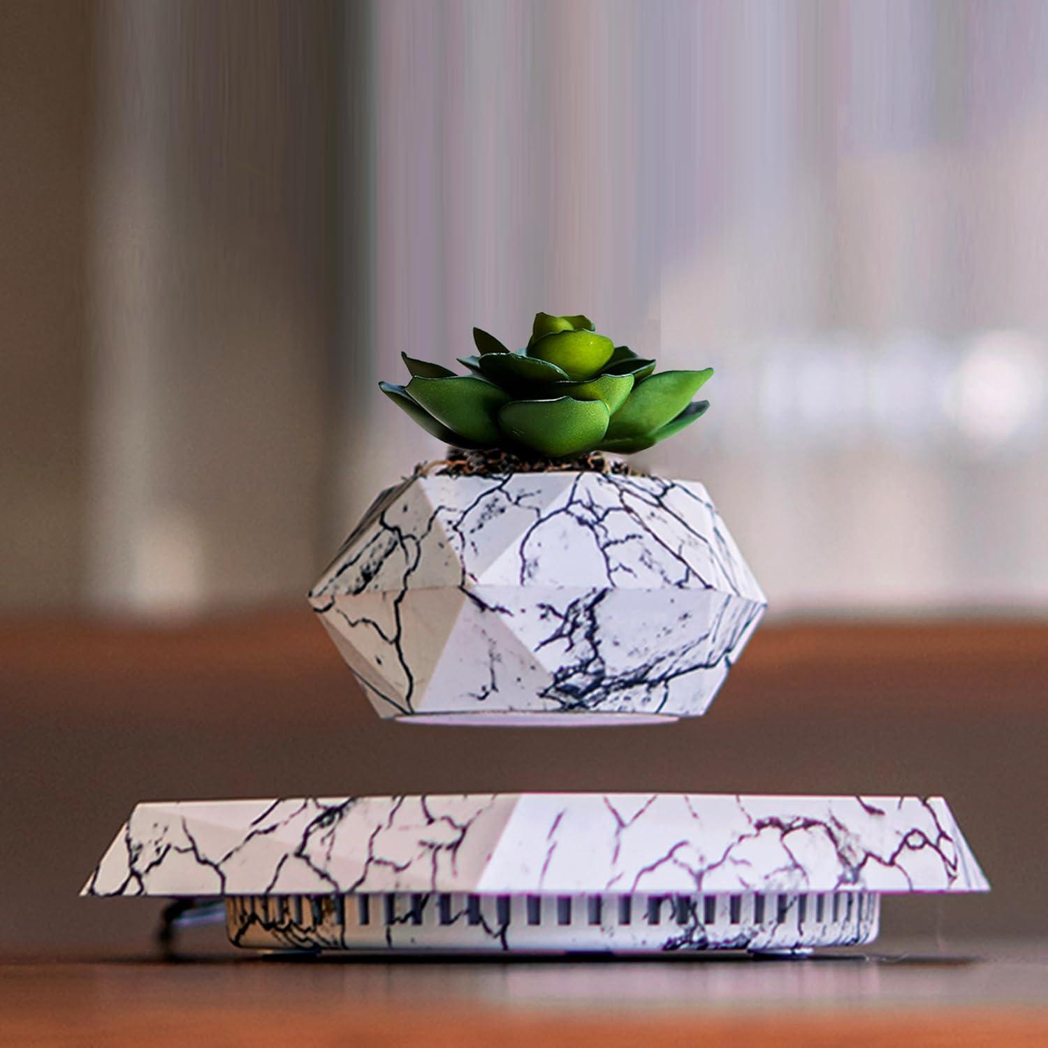 Maceta Flotante de Mármol HCNT - 25 cm para Suculentas