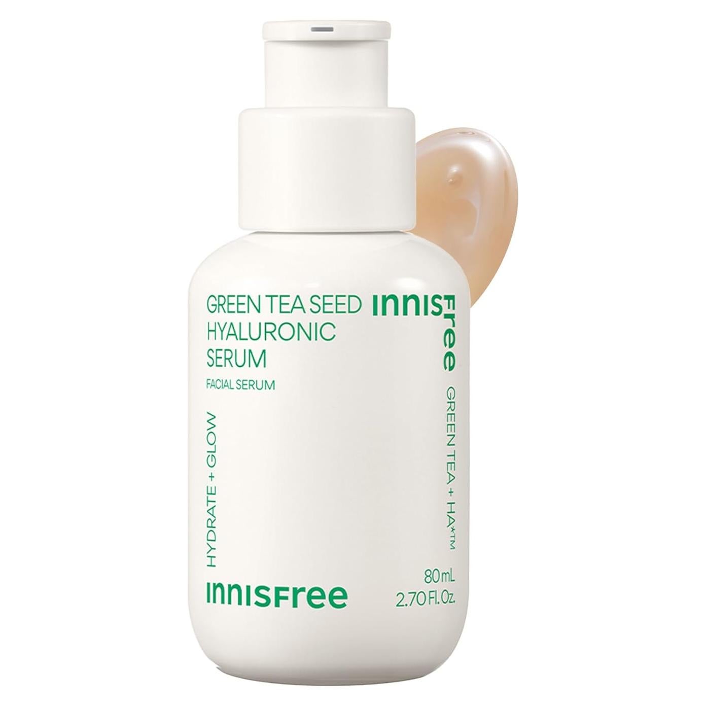 Suero Hialurónico Innisfree 80 ml con Té Verde y Niacinamida